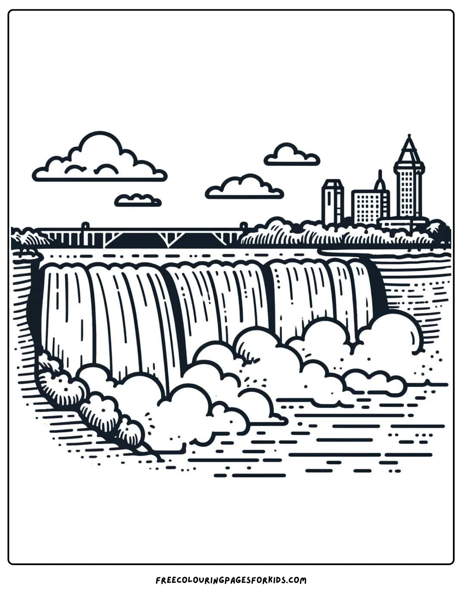 canada niagara falls coloring page