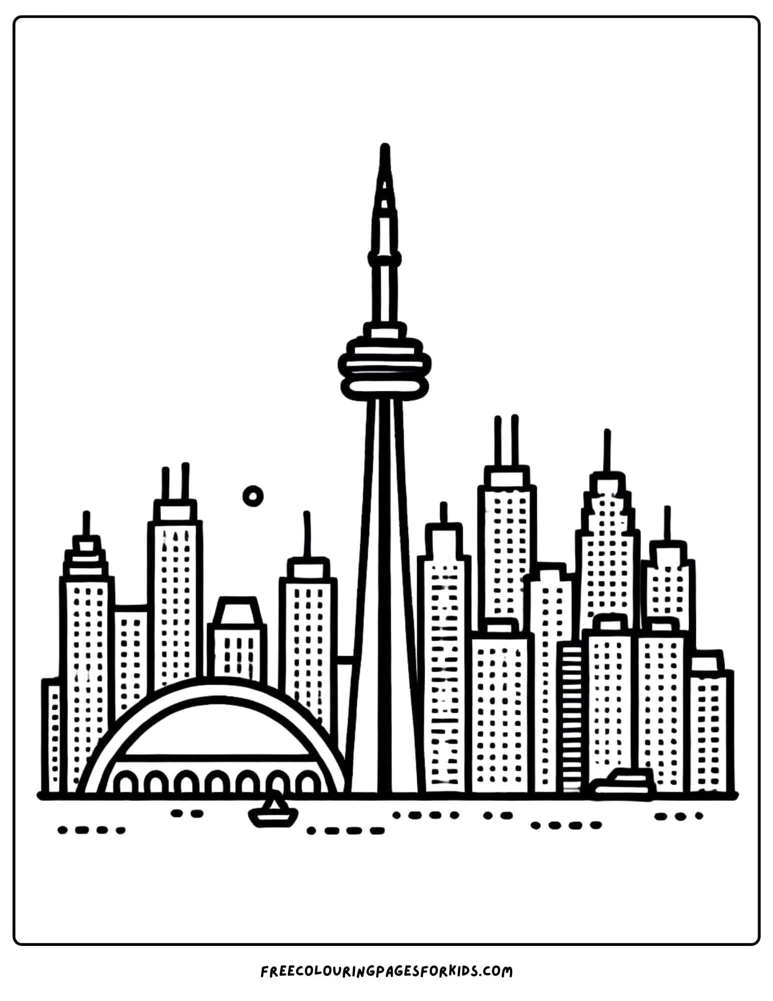 canada CN Tower coloring page