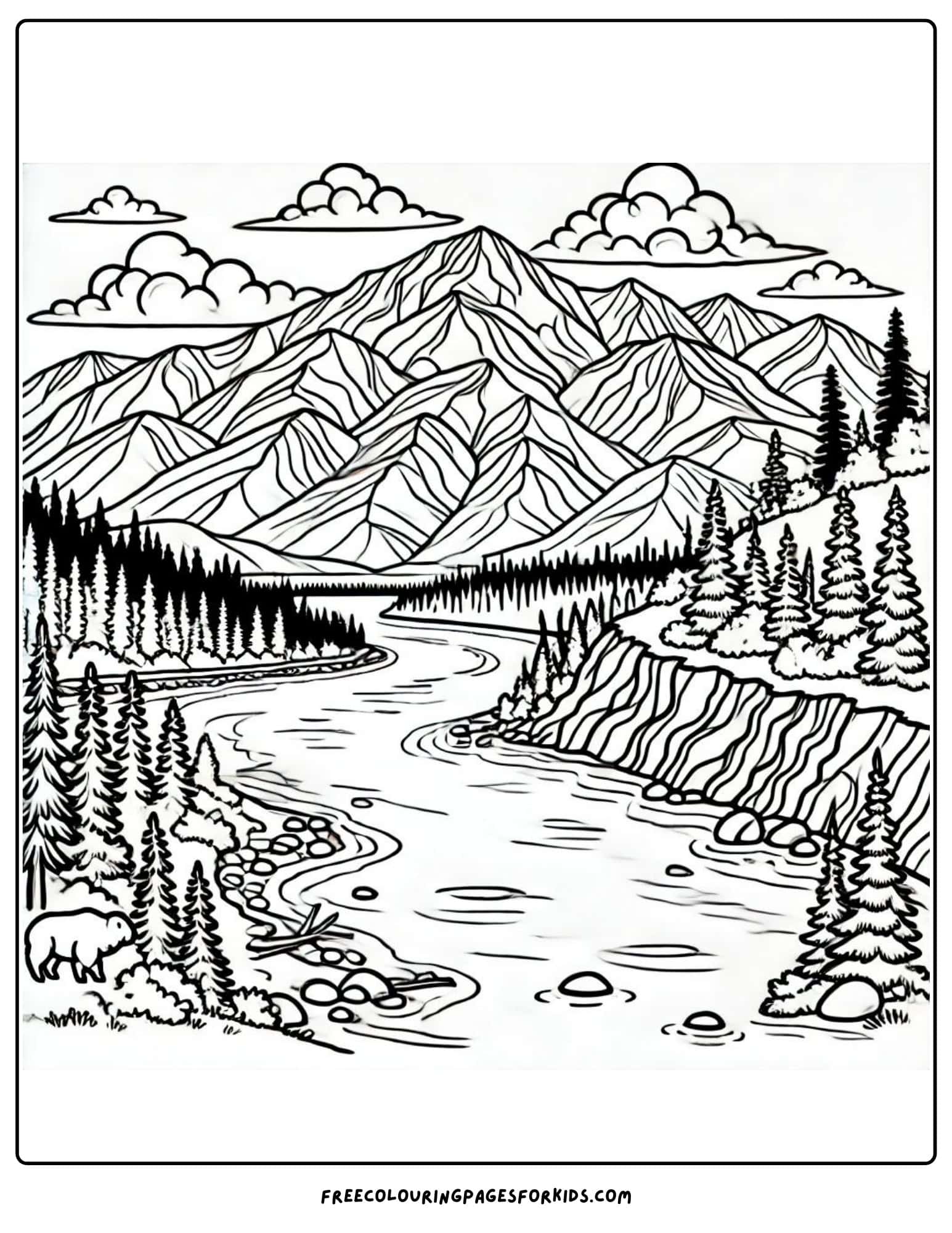 canada the yukon coloring page