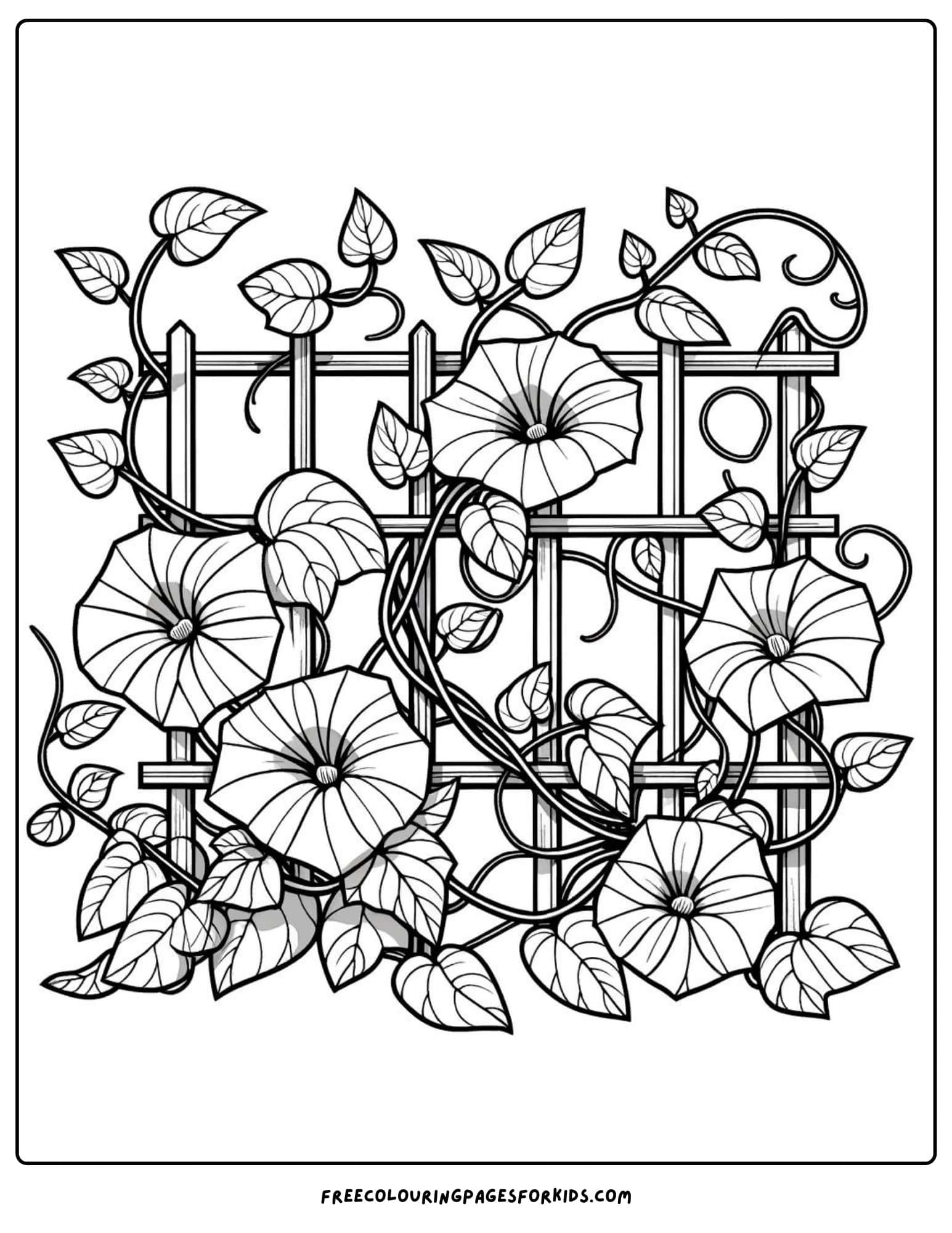 flower vine coloring page