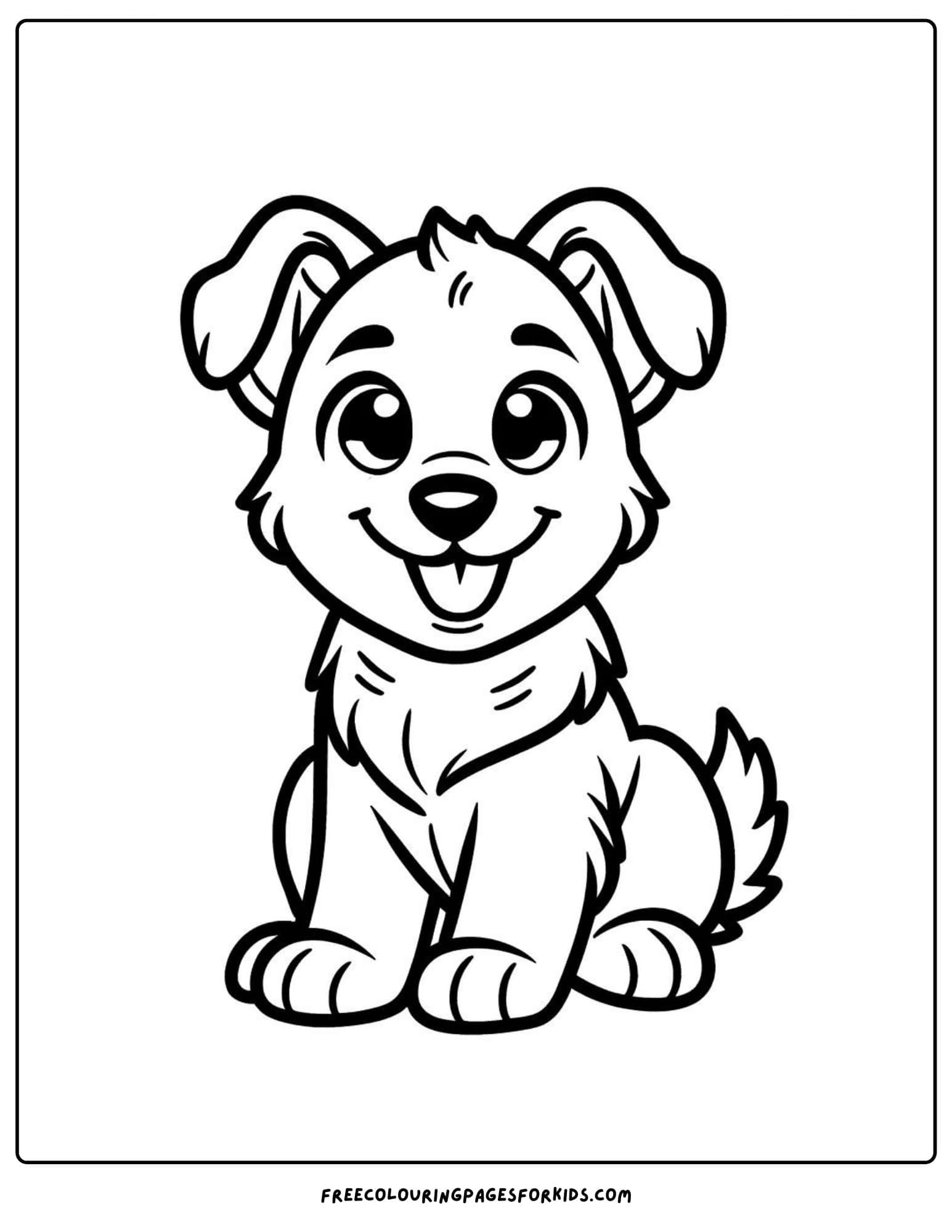 german  shepherd sitting coloring page