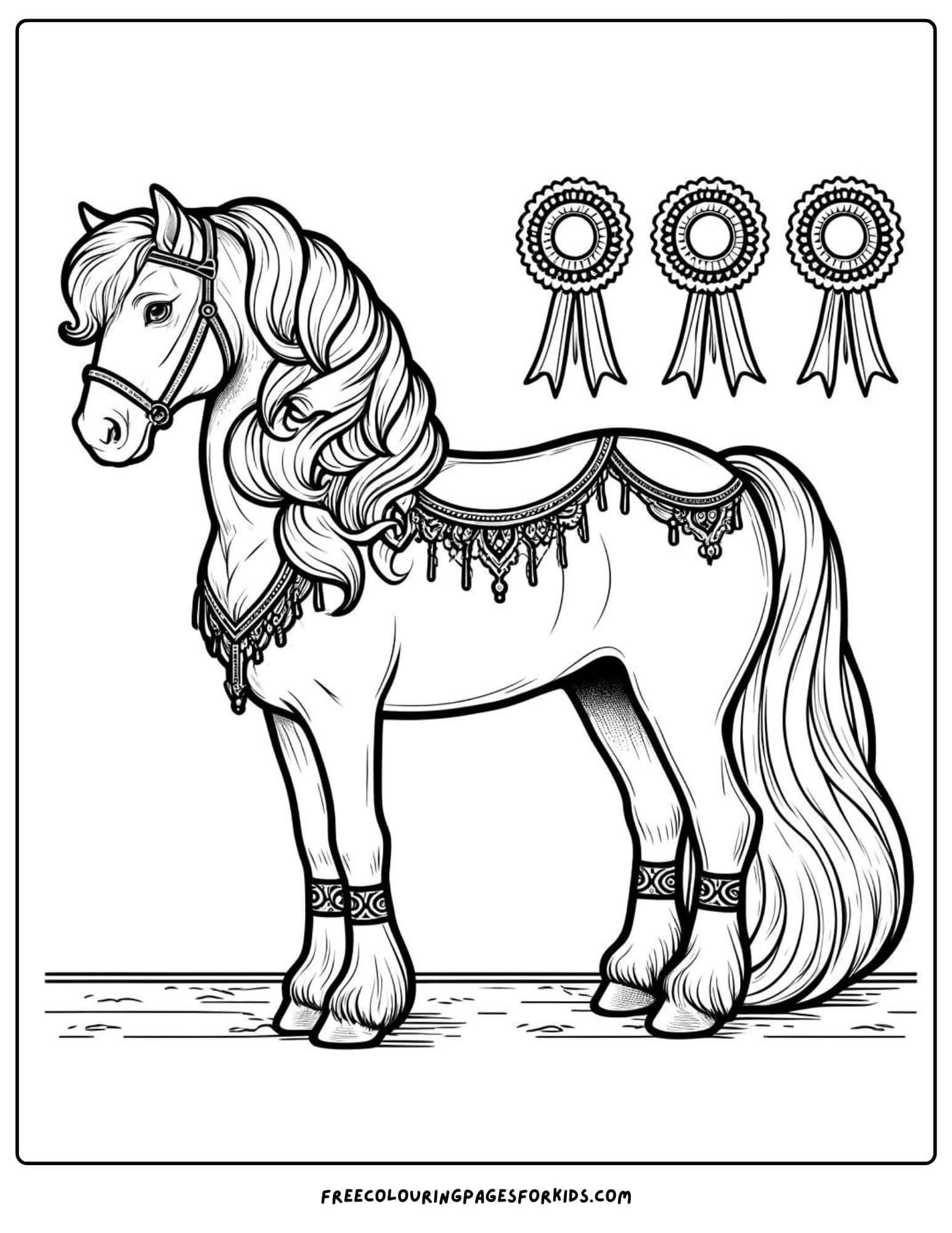 horse show coloring page