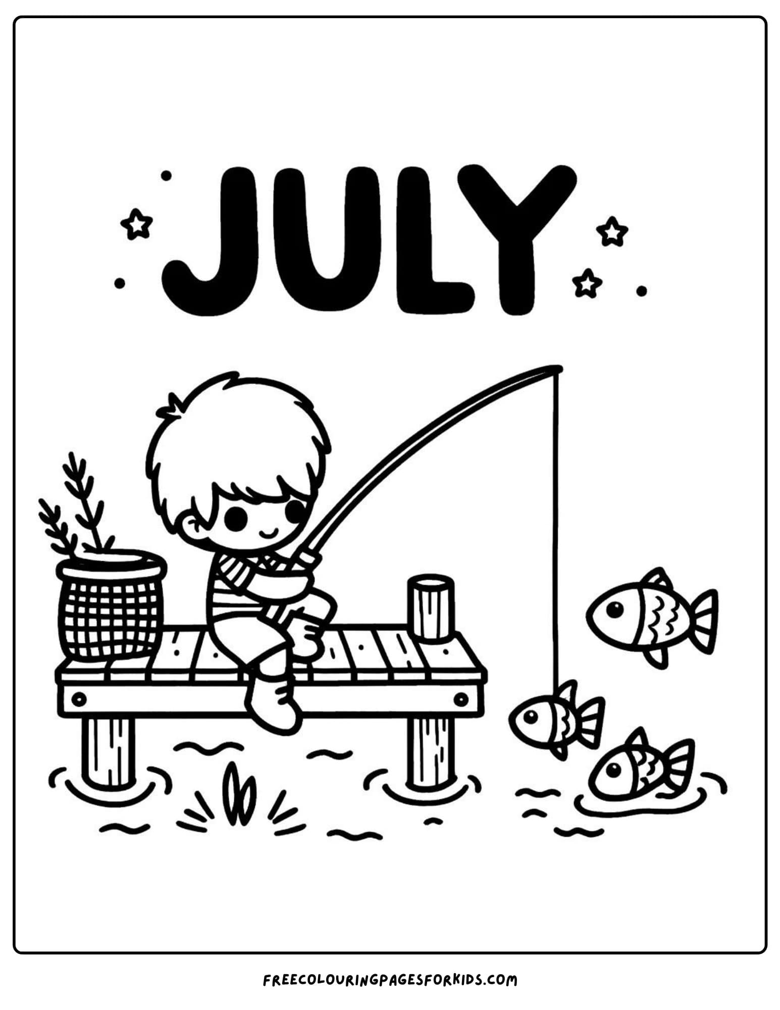 fishin trip july coloring page