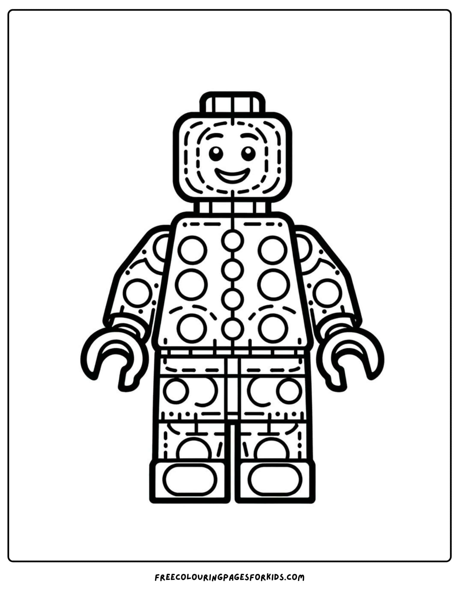 lego block person coloring page