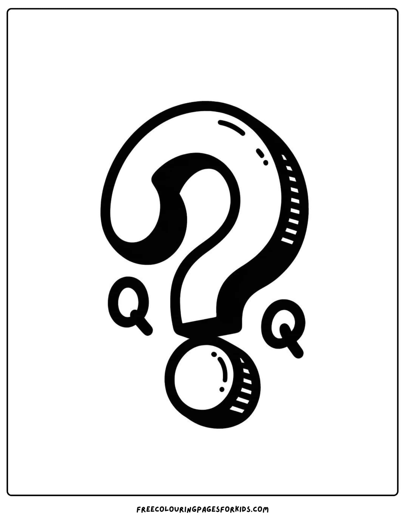 letter q for question coloring page