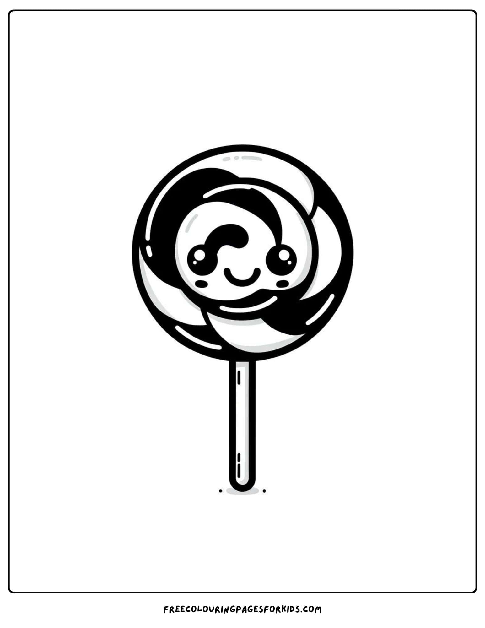 lollipop sucker smiling coloring page