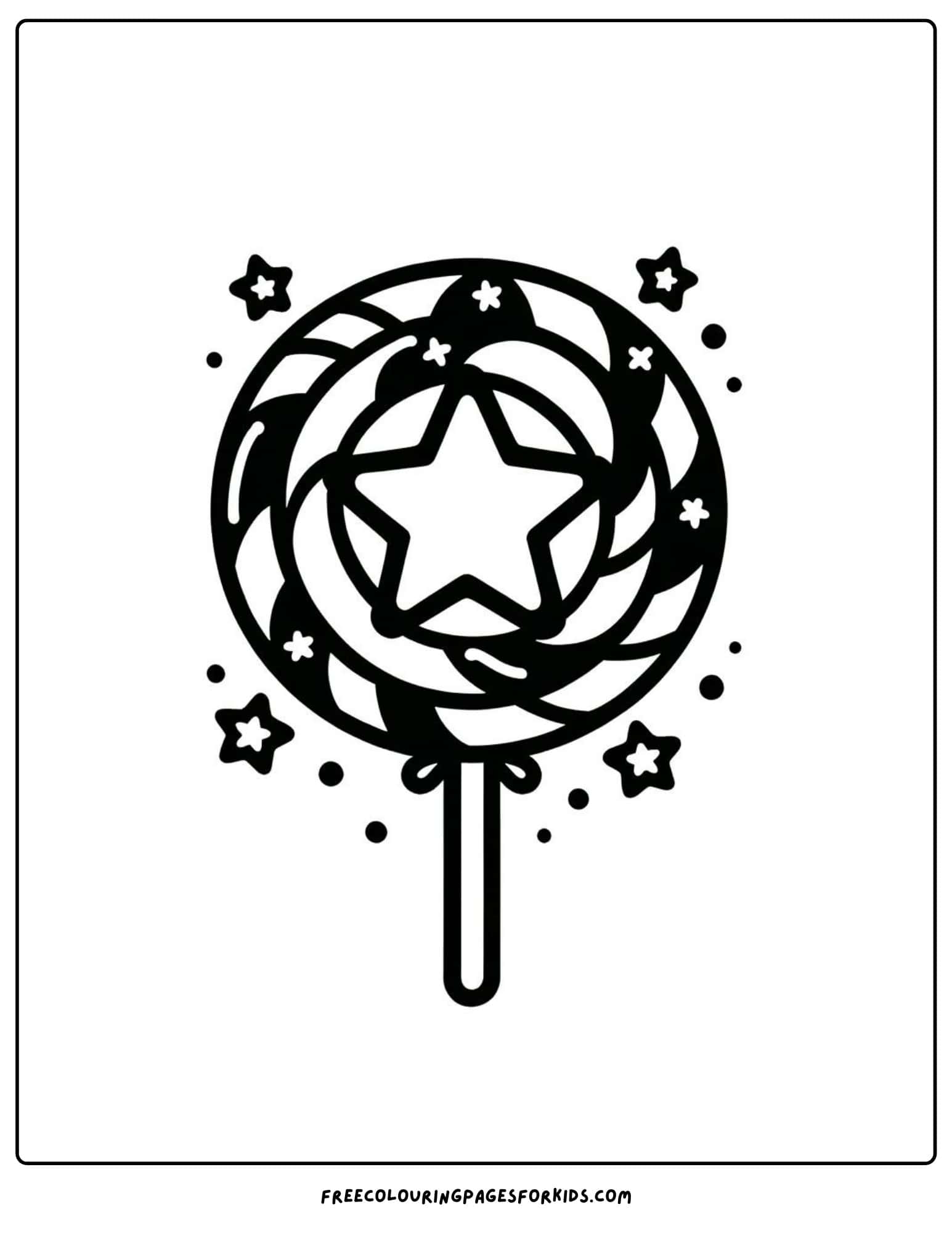 lollipop sucker star coloring page