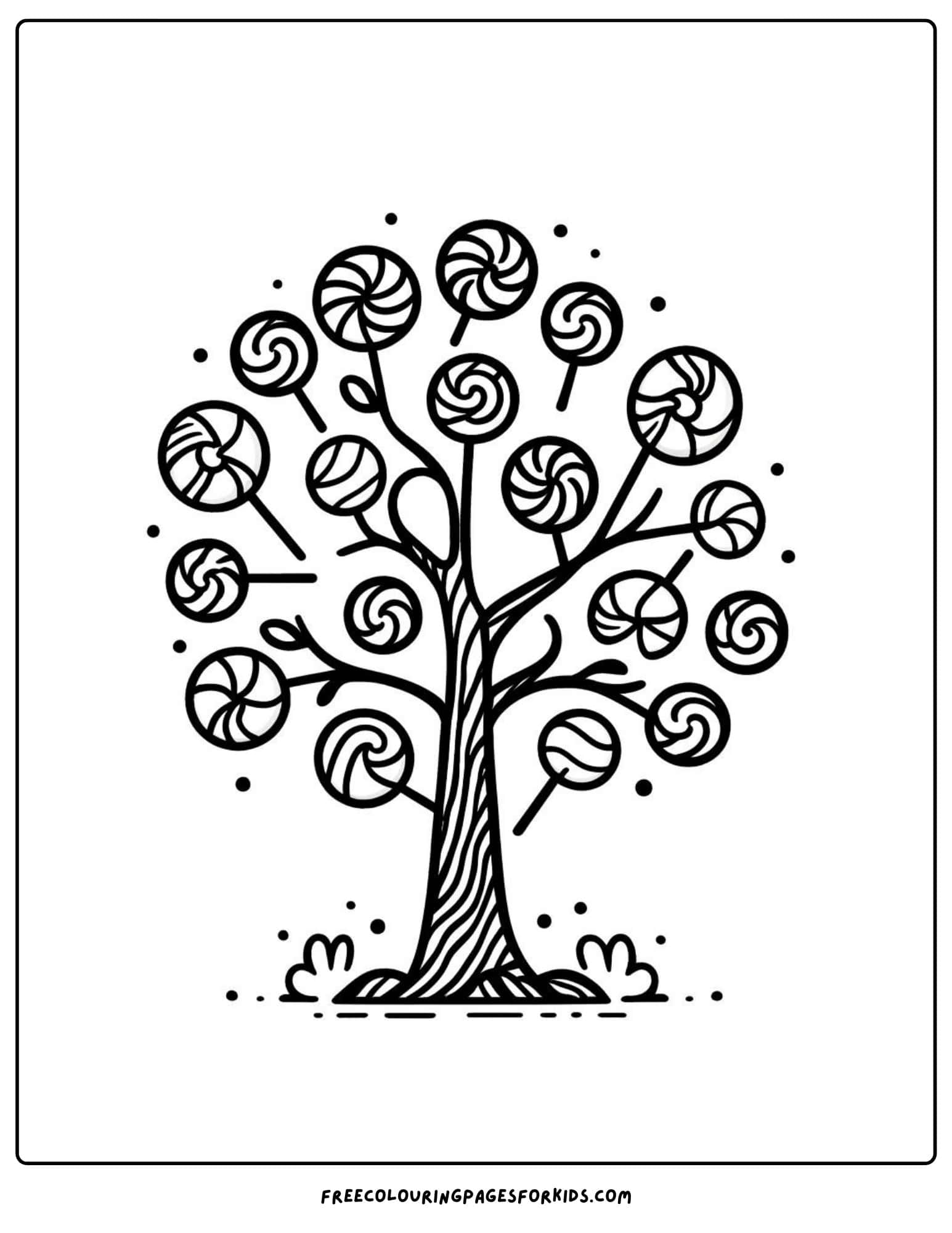 lollipop sucker tree coloring page