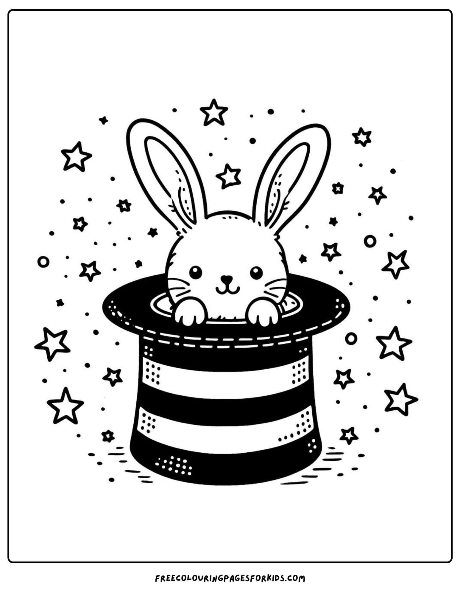 magic hat coloring page