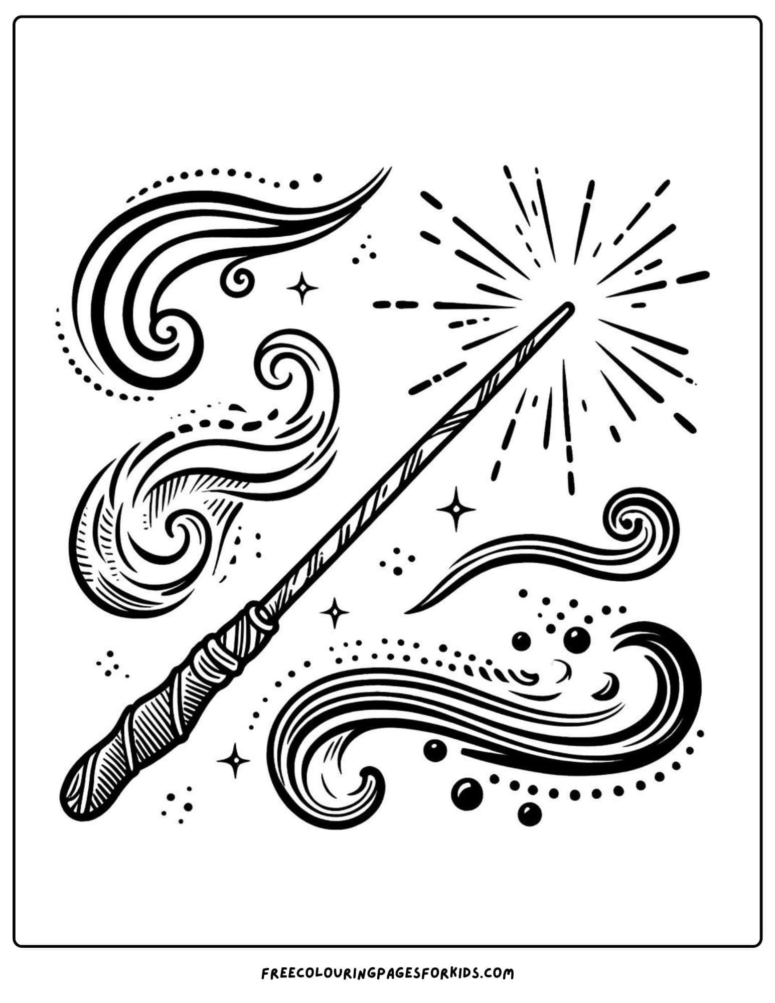 magic wand coloring page