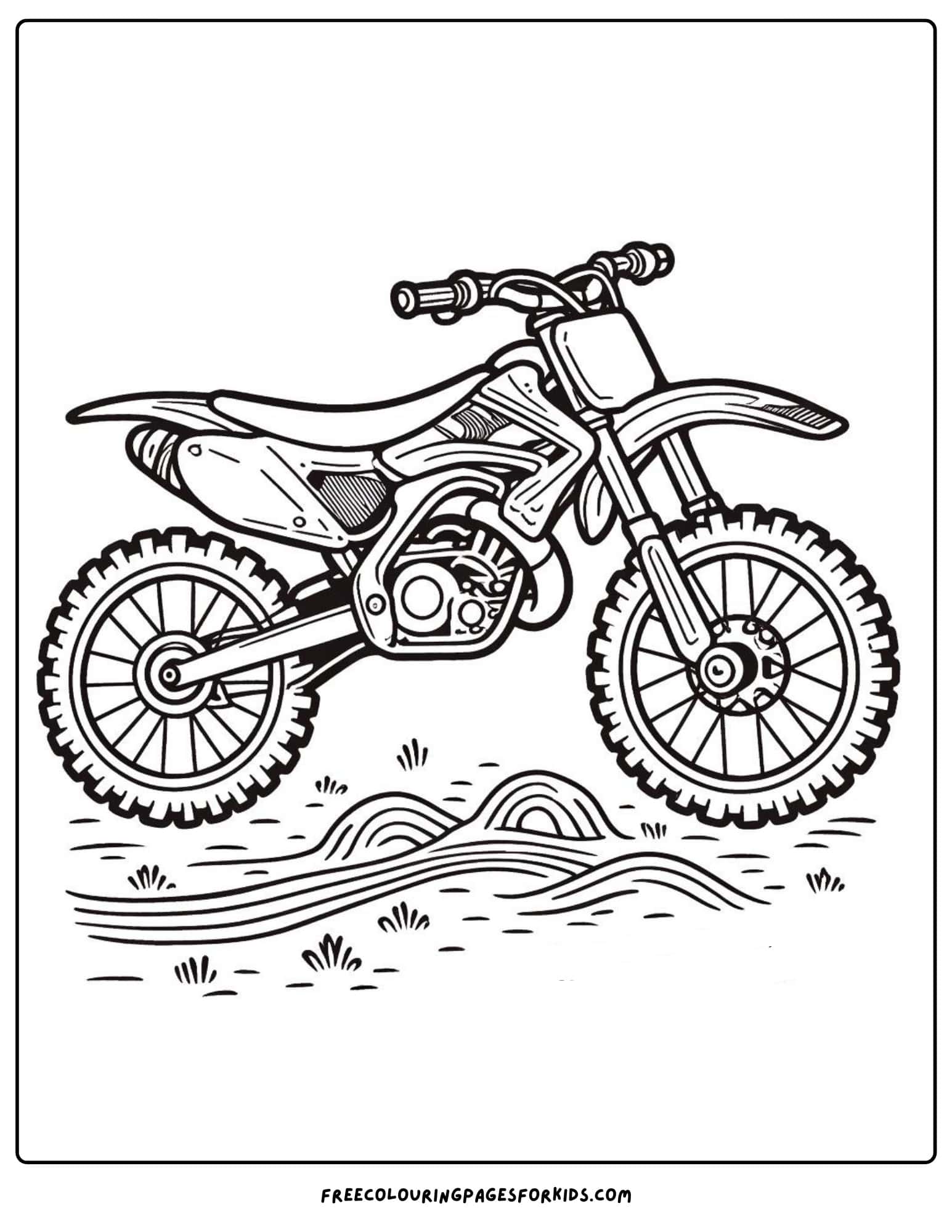 motorbike dirt bike coloring page