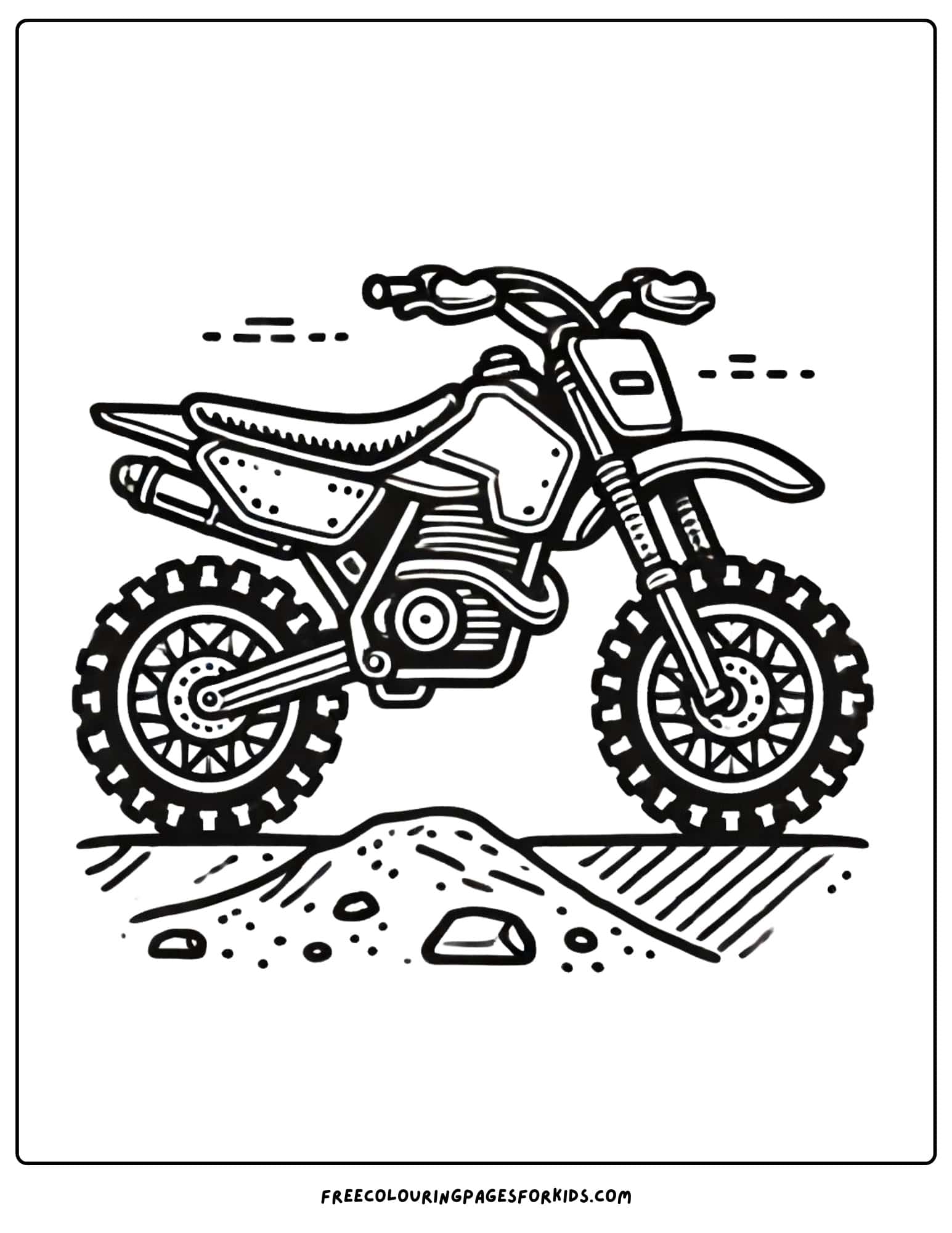 motorbike off road bike coloring page