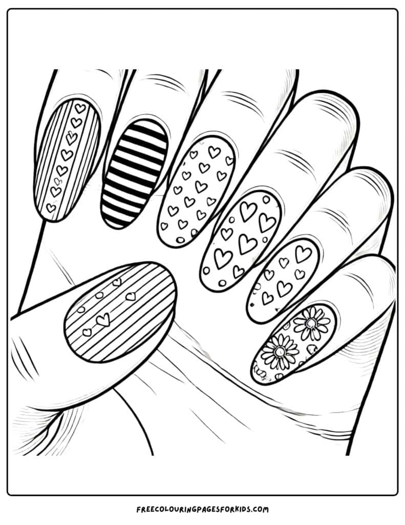 20 Nails Coloring Pages - Coloring For Kids