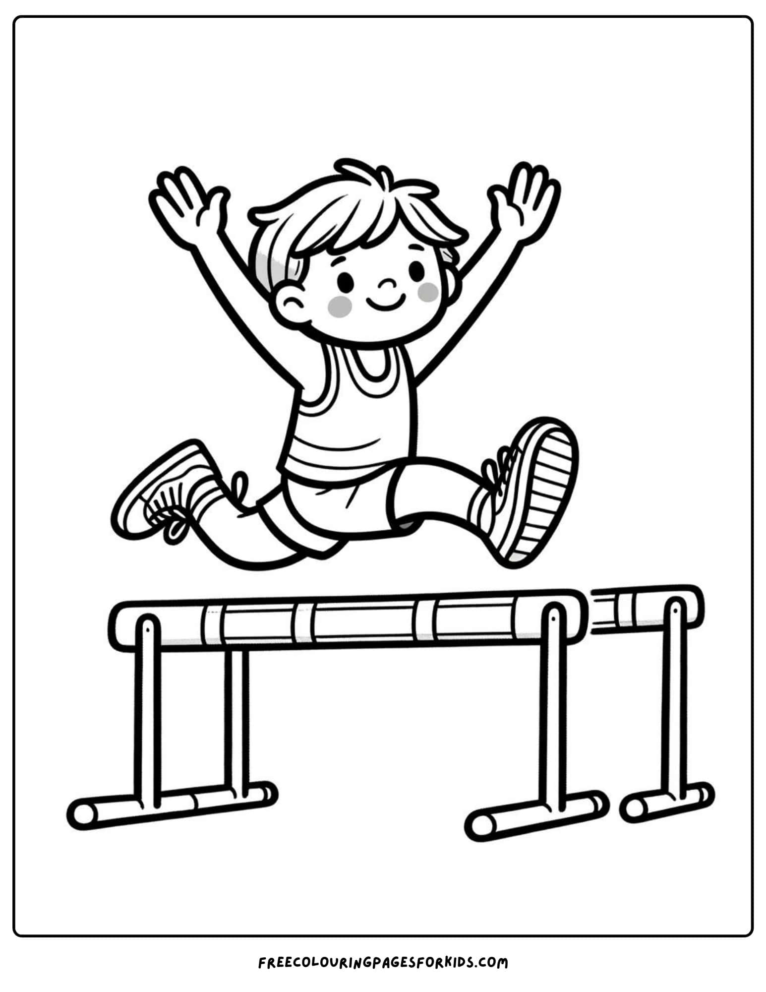 olympics hurdles coloring page