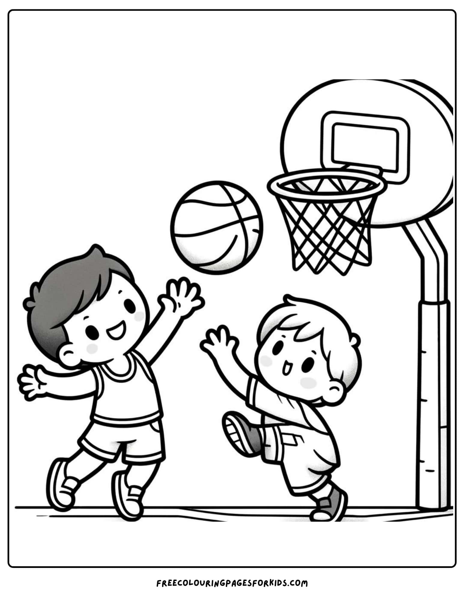 olympics basketball coloring page