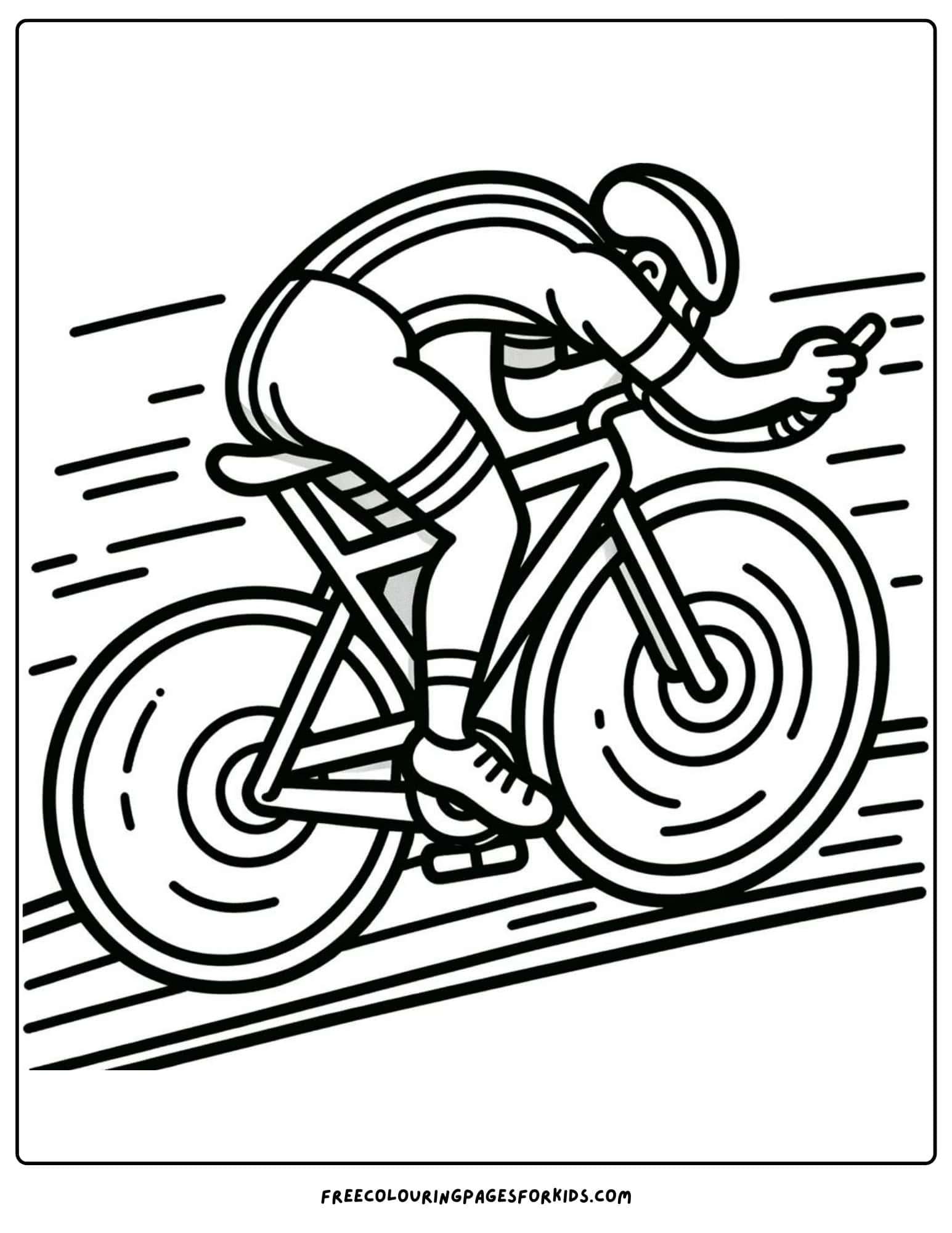 olympics cycling coloring page