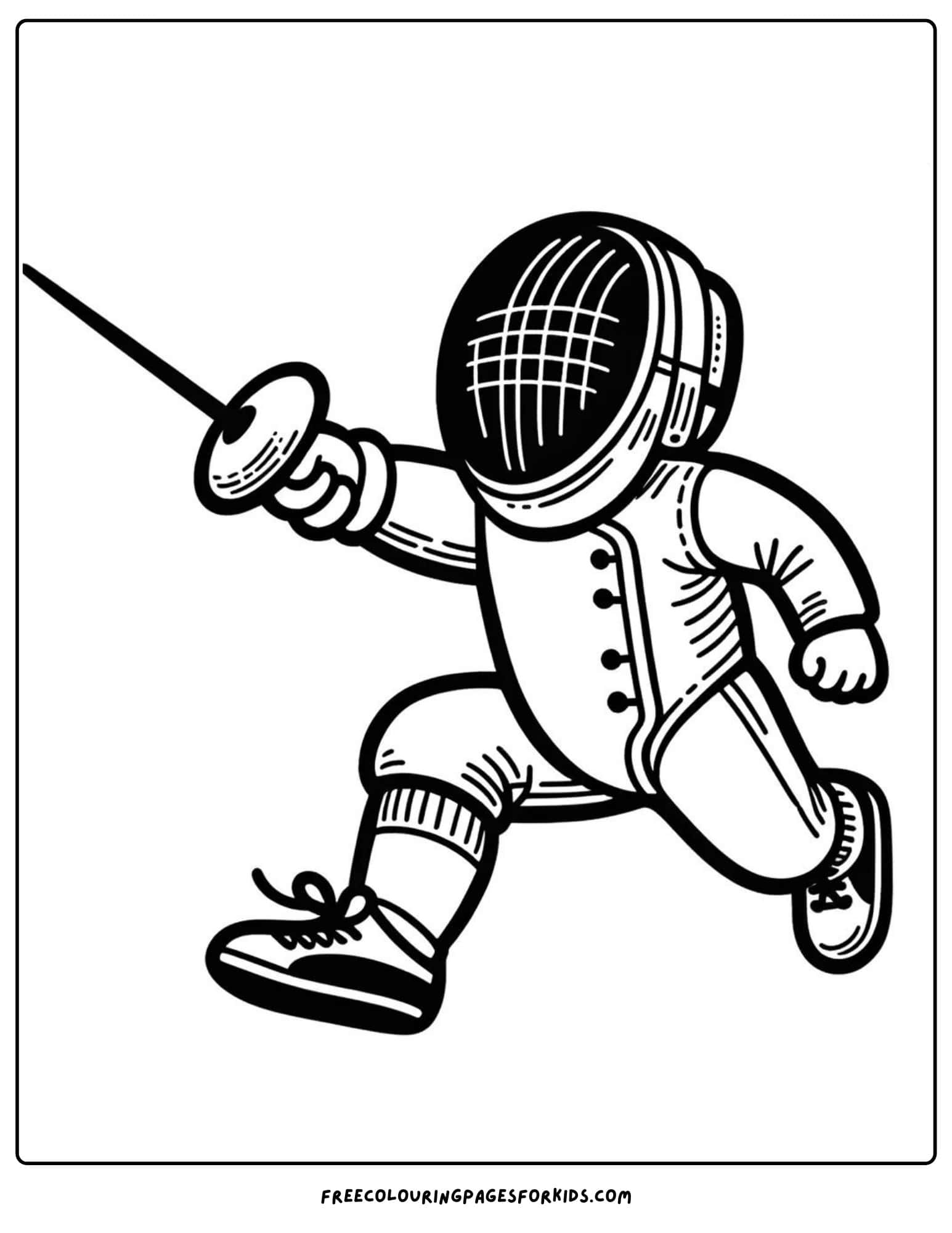 olympics fencing coloring page