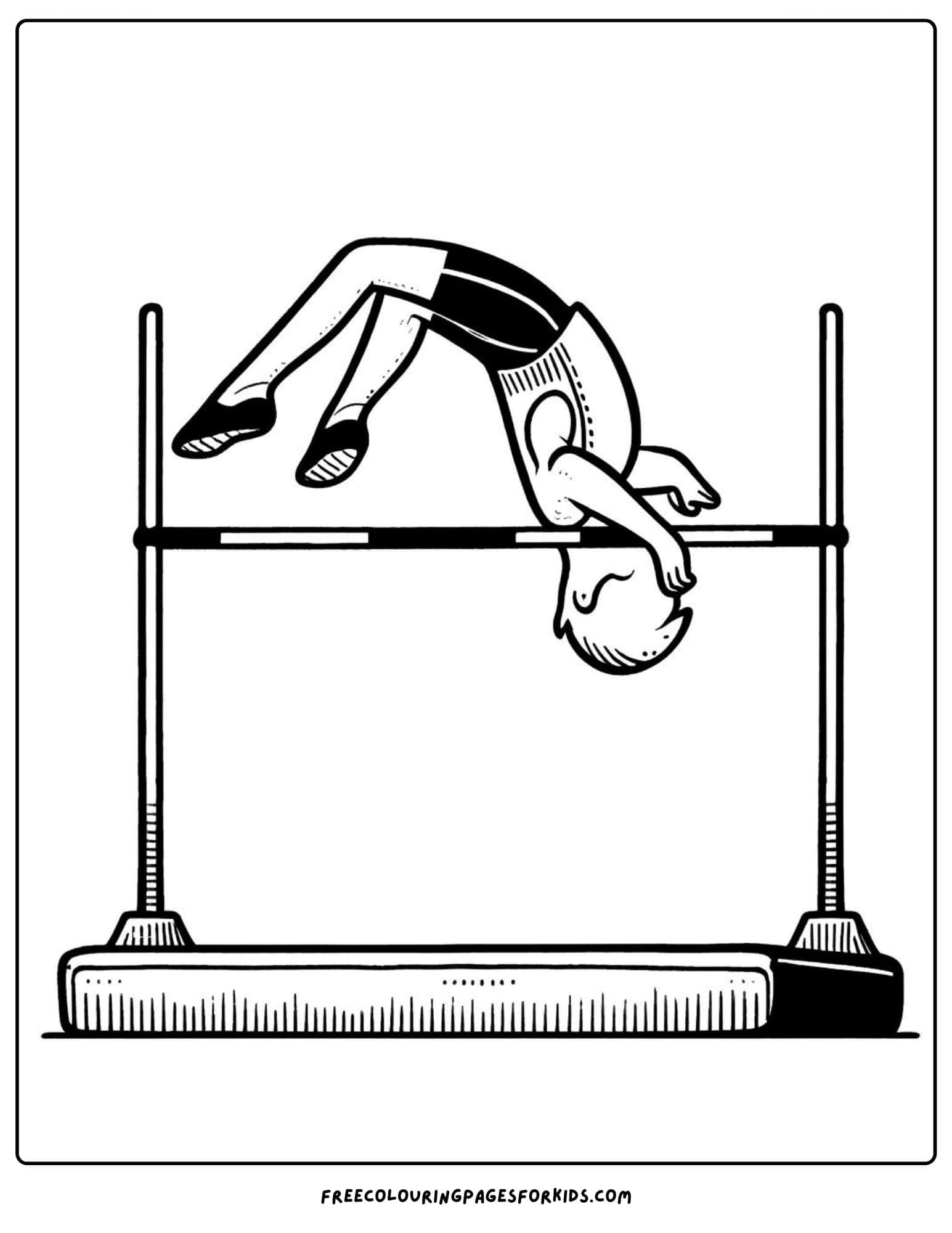 olympics high jump coloring page