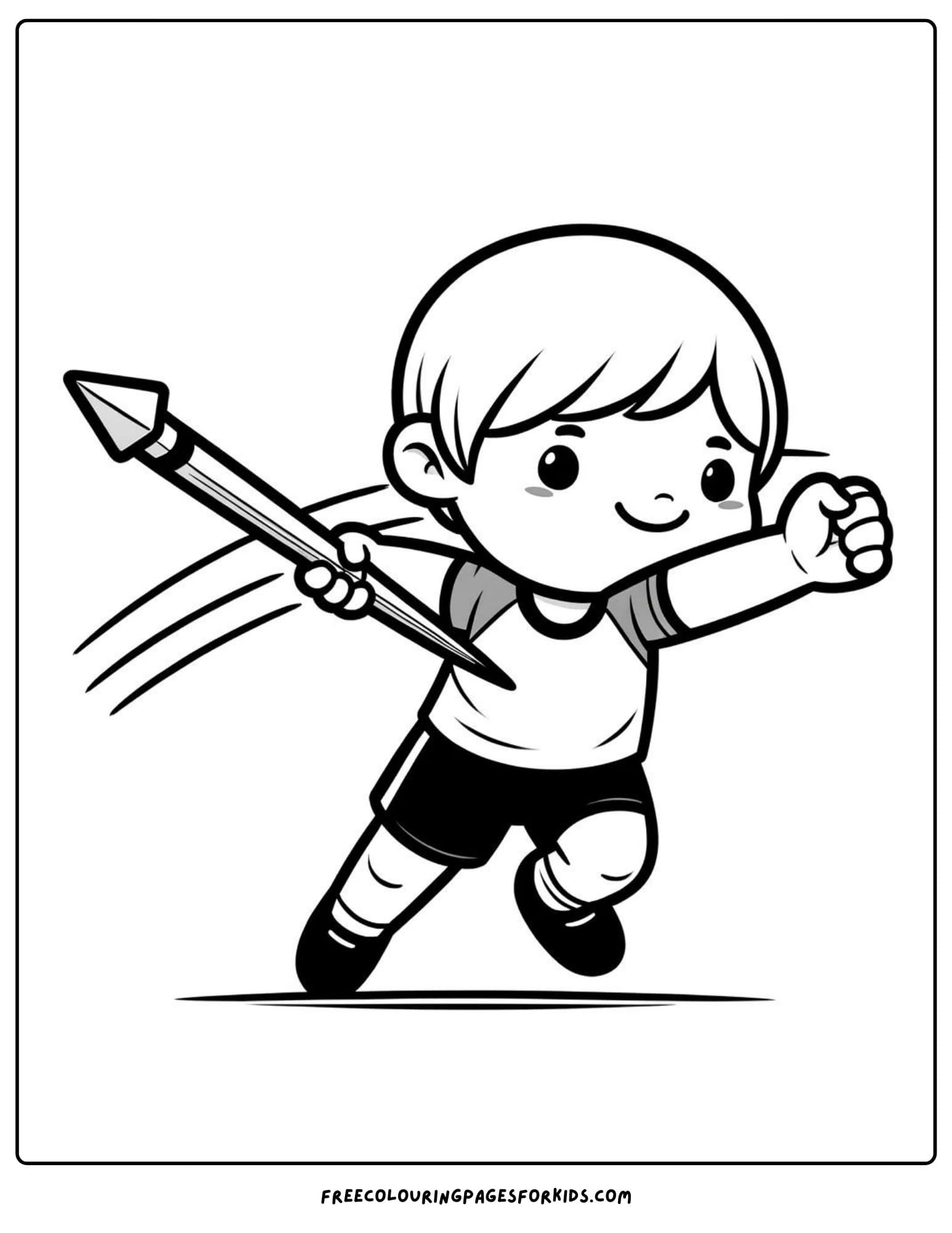 olympics javelin coloring page