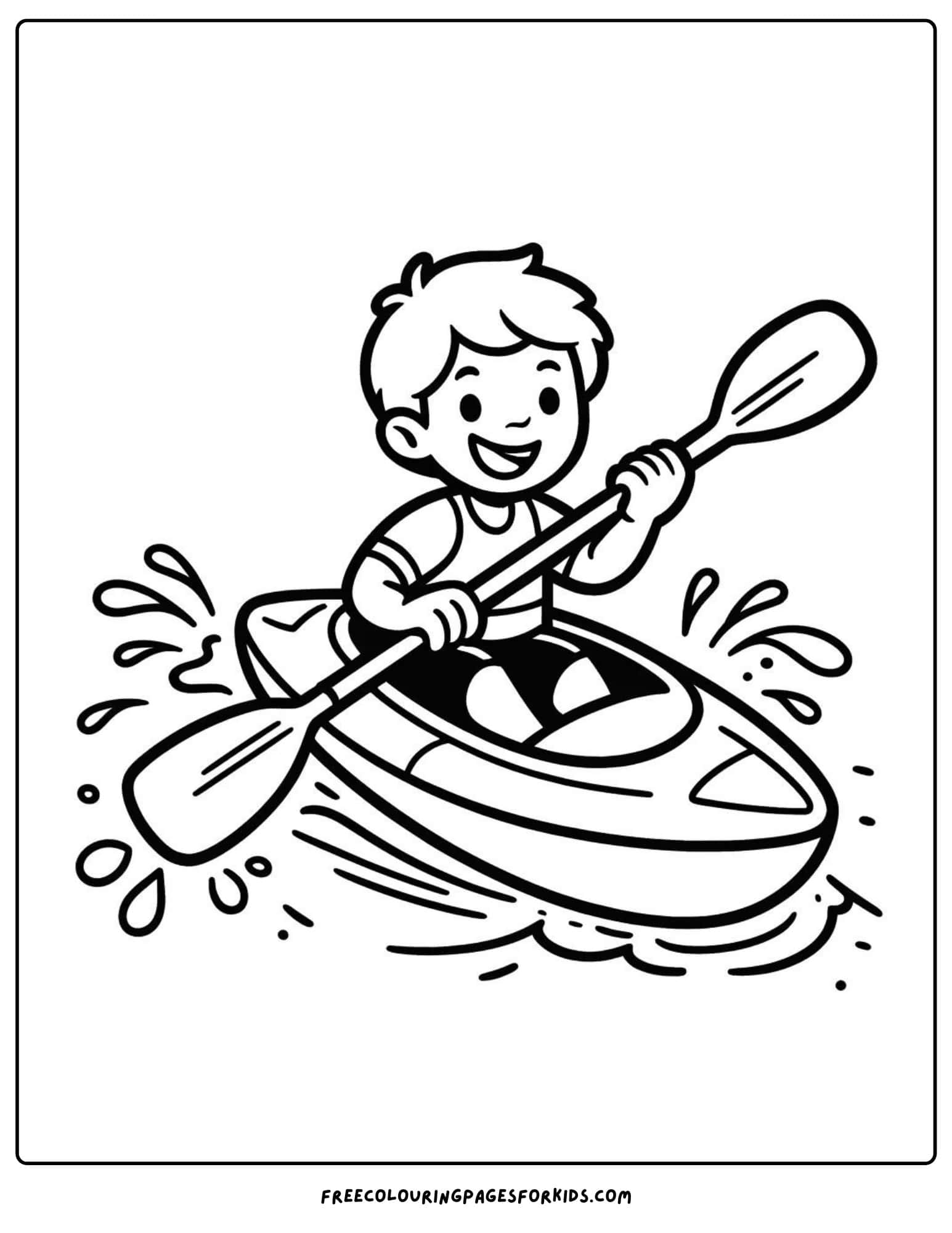 olympics kayaking coloring page