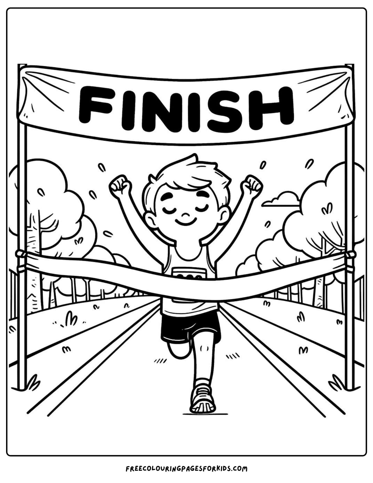 olympics marathon coloring page