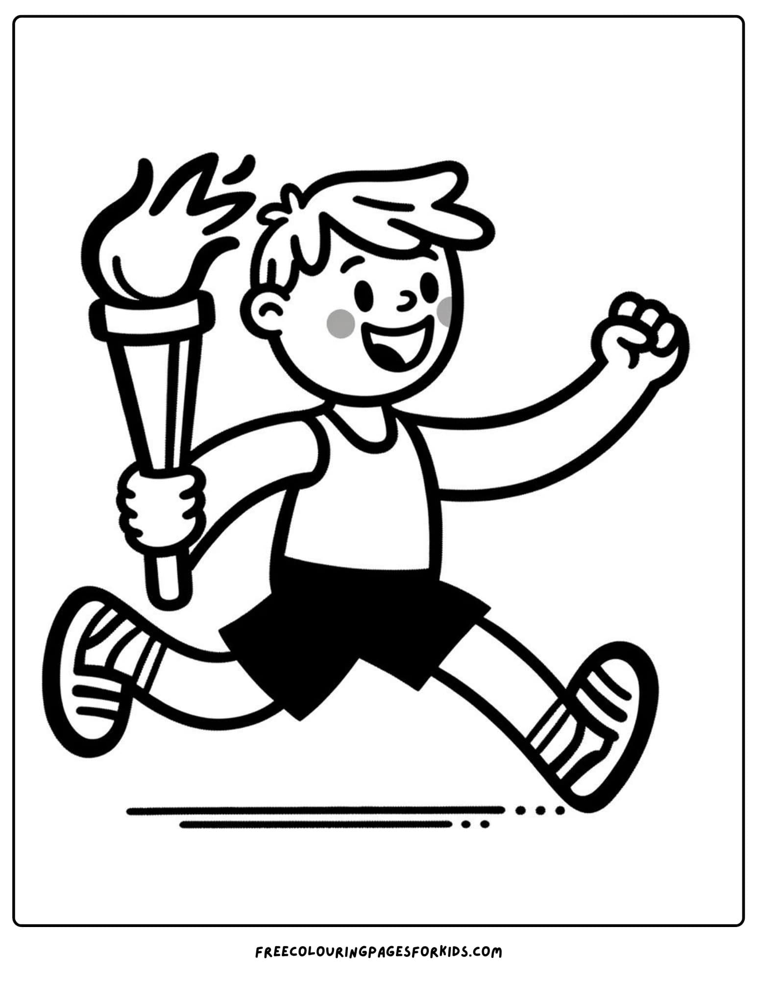 olympics olympic torch coloring page