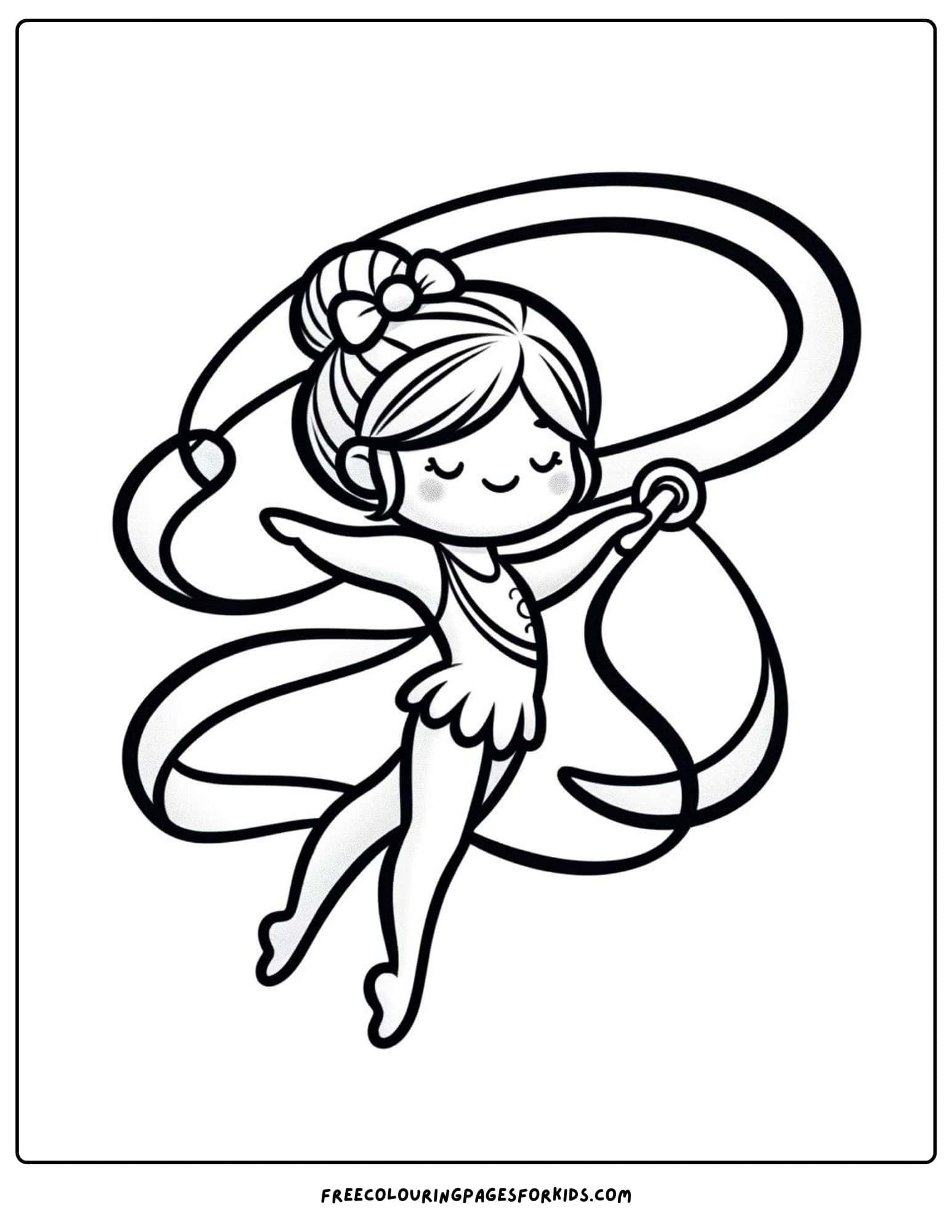 olympics rhythmic gymnastics coloring page