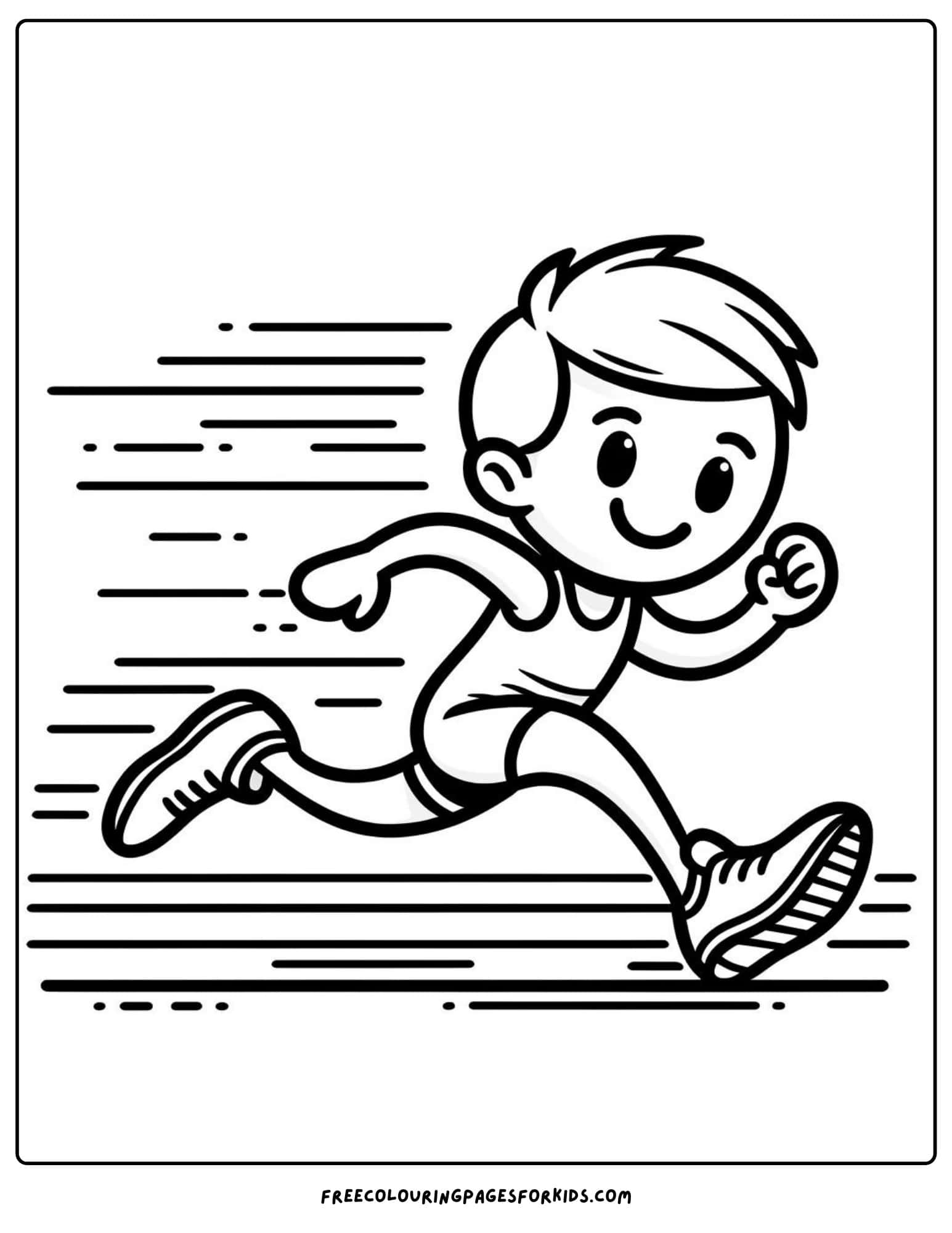 olympics sprinting coloring page