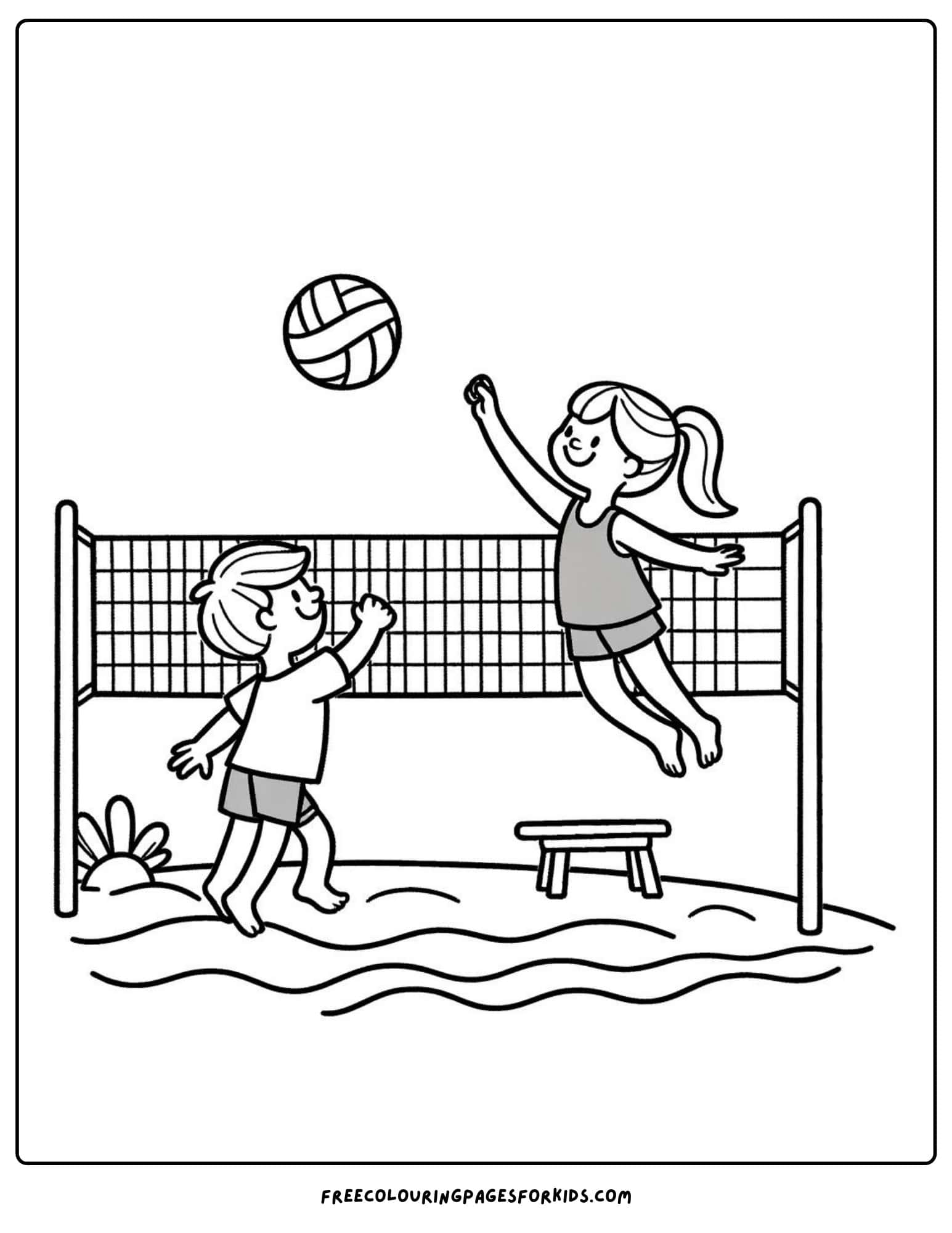 olympics volleyball coloring page