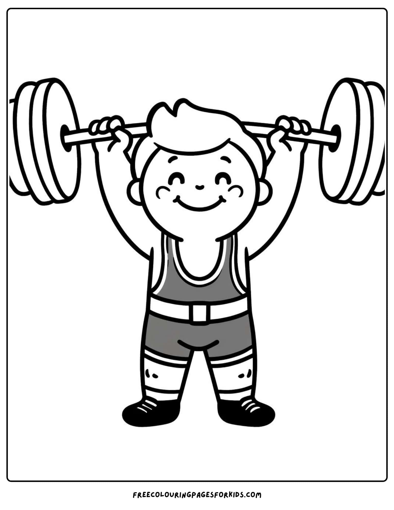 olympics weightlifting coloring page