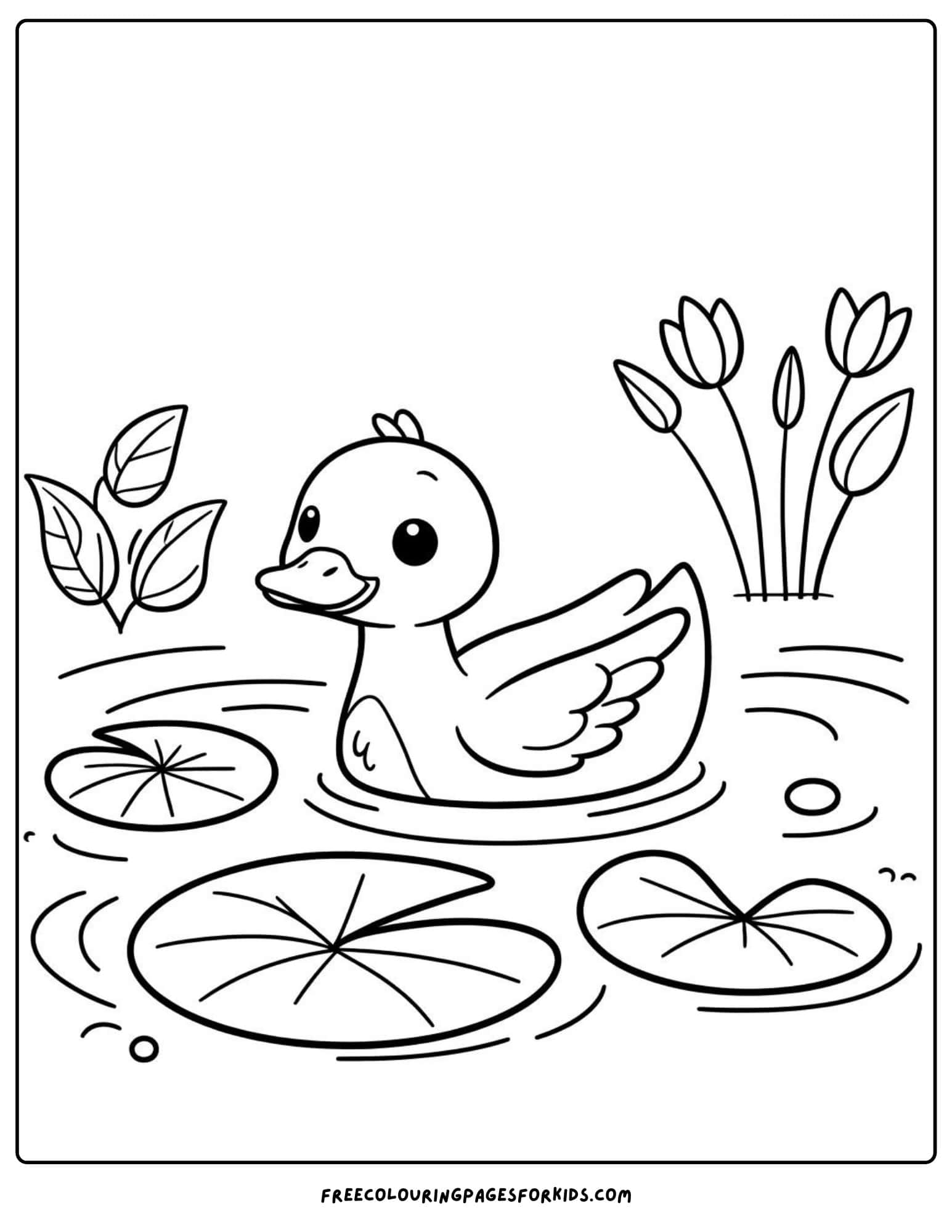 on the farm duck coloring page