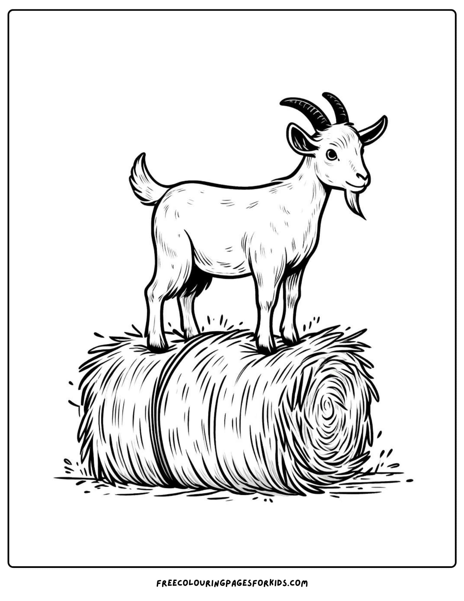 on the farm goat coloring page