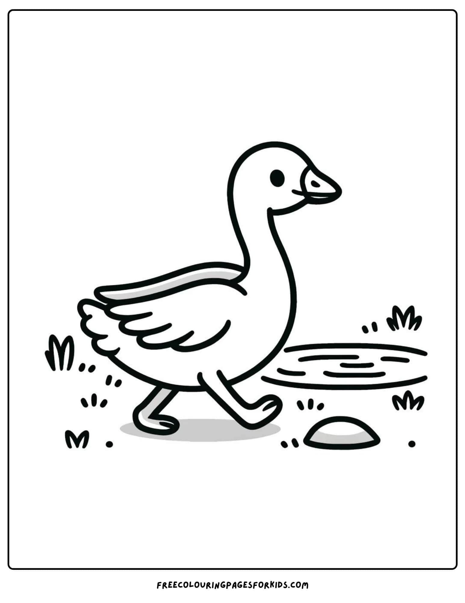 on the farm goose coloring page