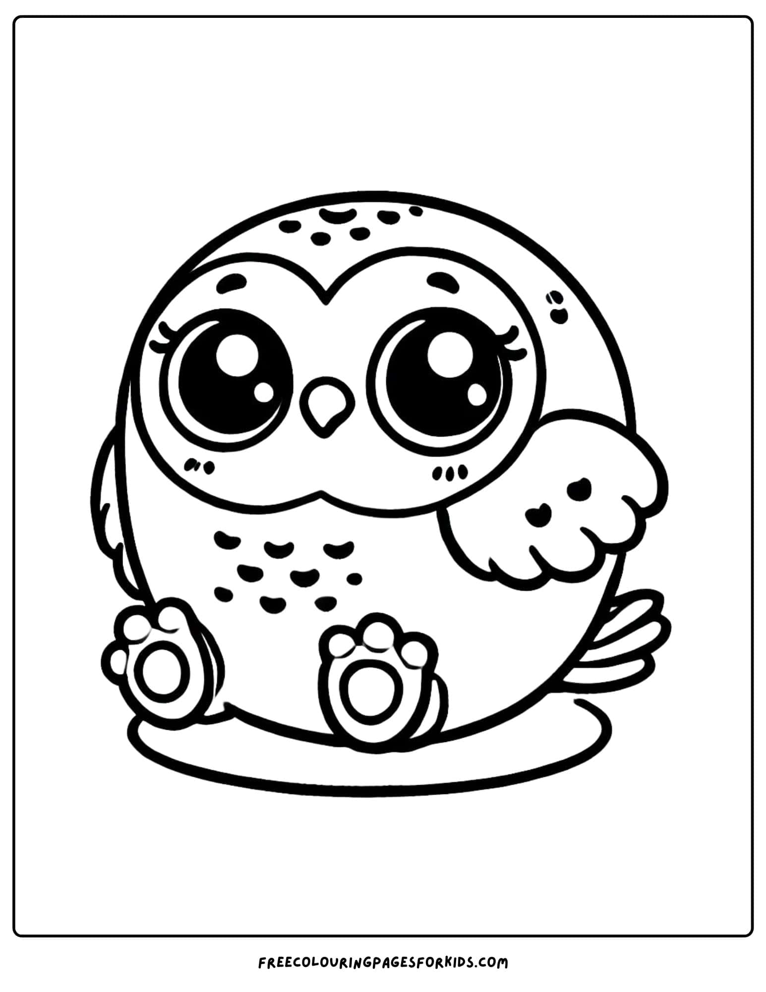 owl baby coloring page