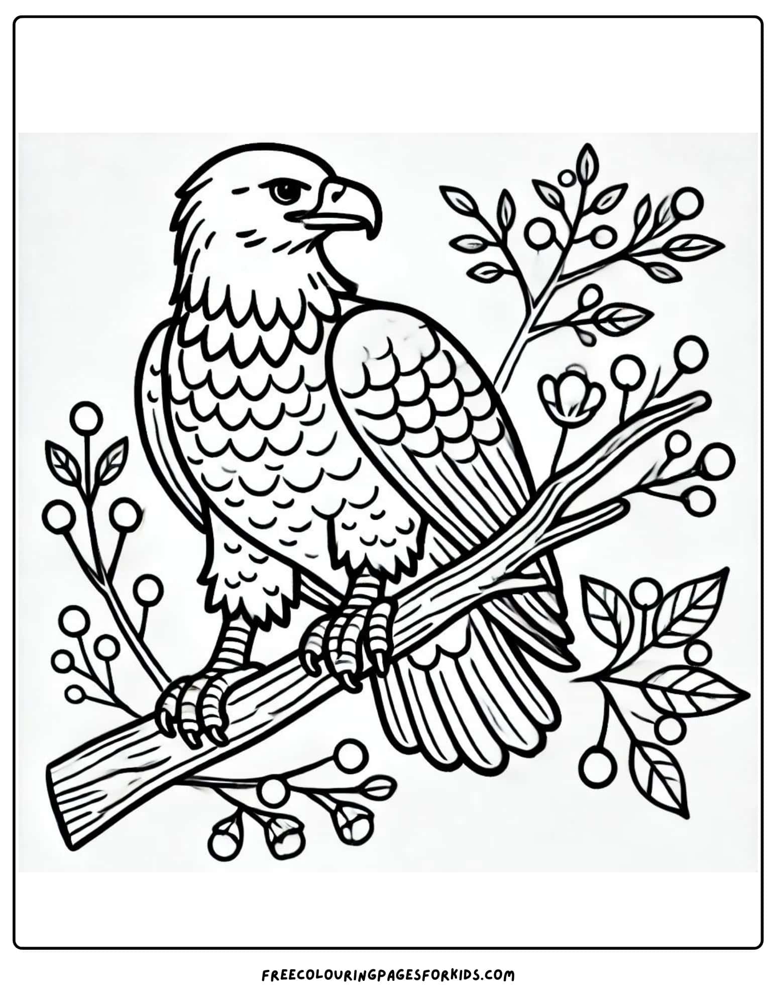 purple heart day bald eagle coloring page