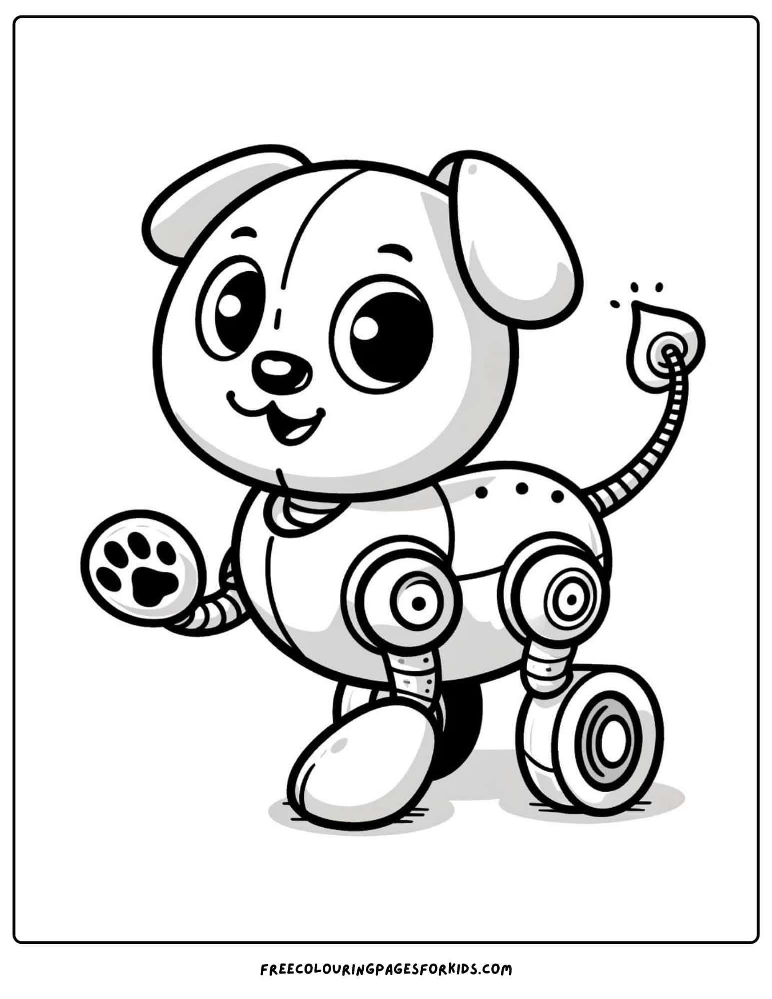 robot dog coloring page