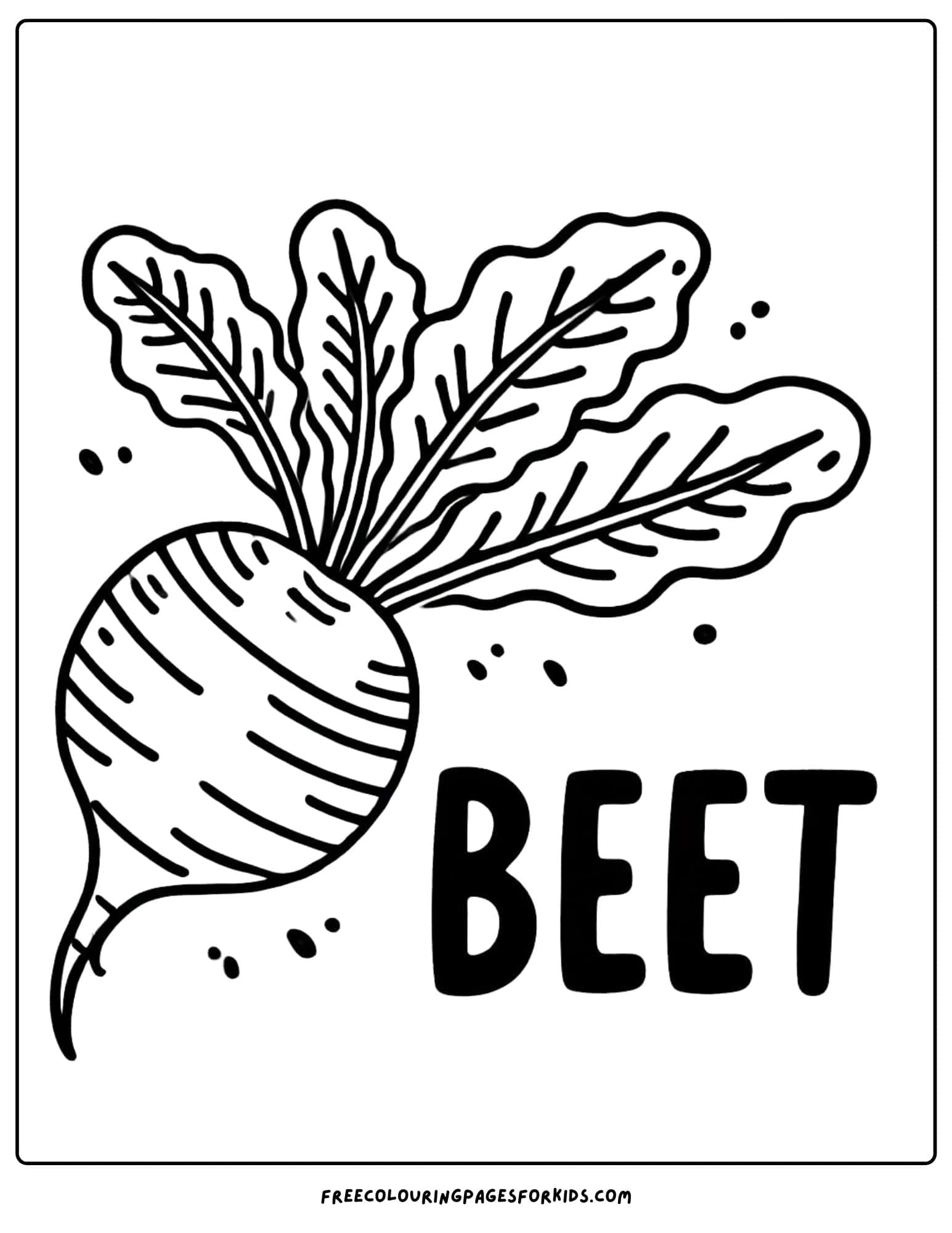 vegetable beet coloring page