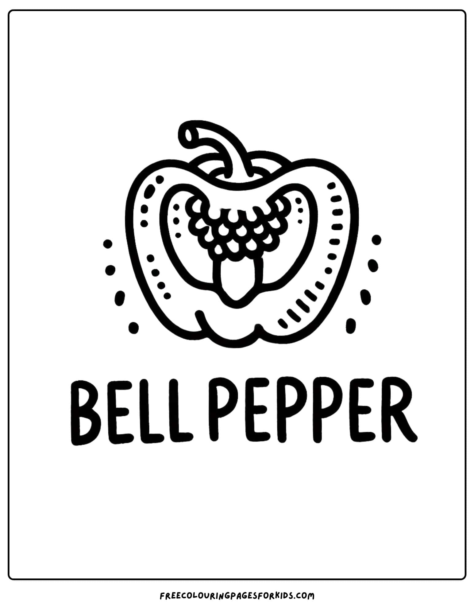 vegetable bell pepper coloring page