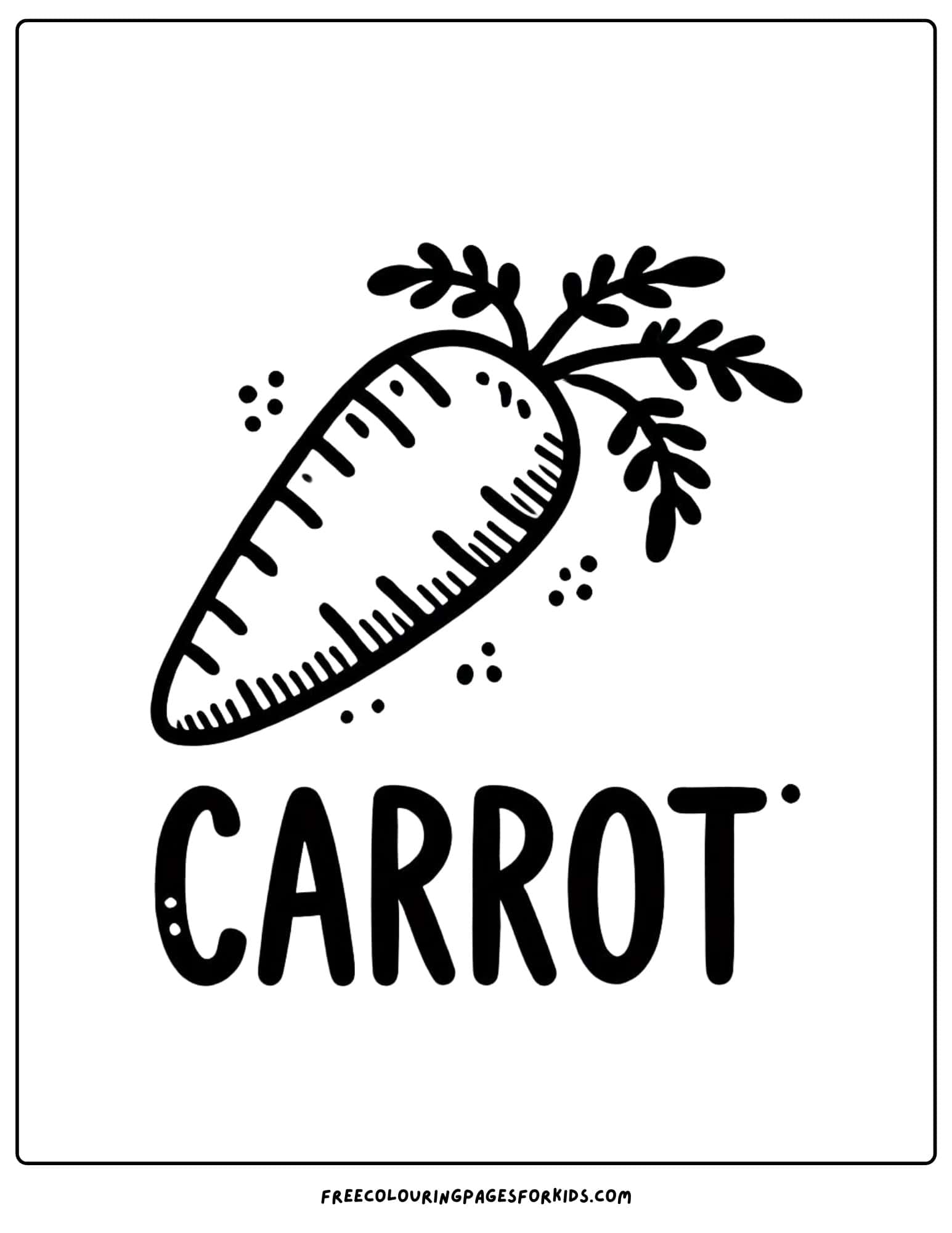 vegetable carrot coloring page