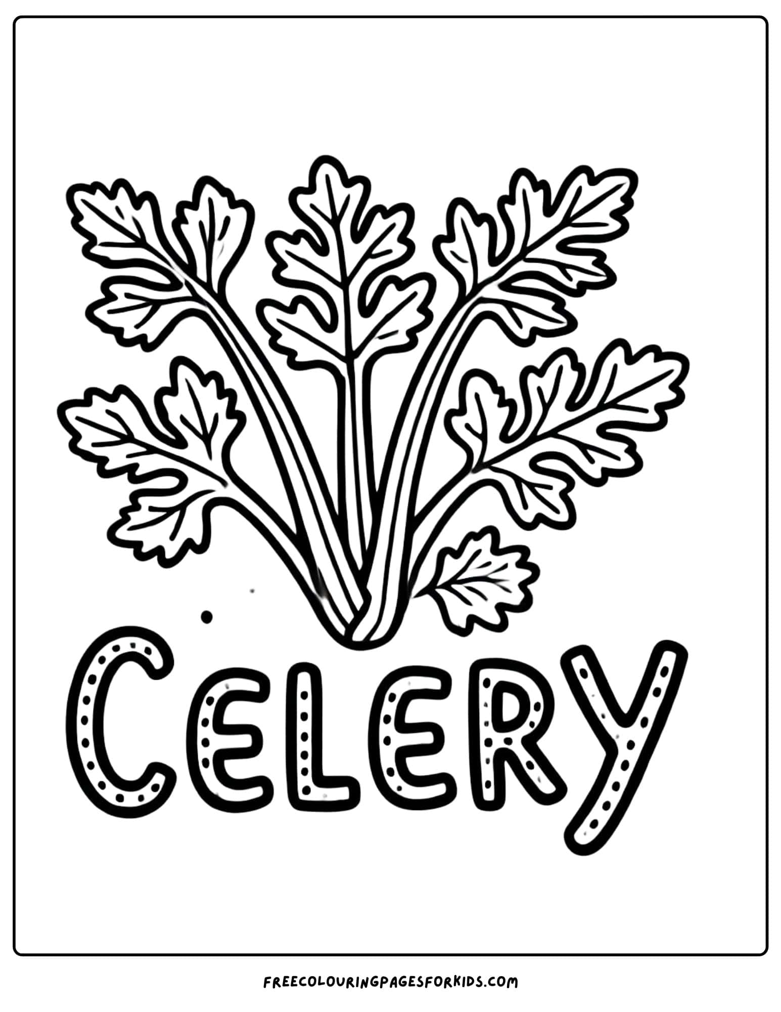 vegetable celery coloring page