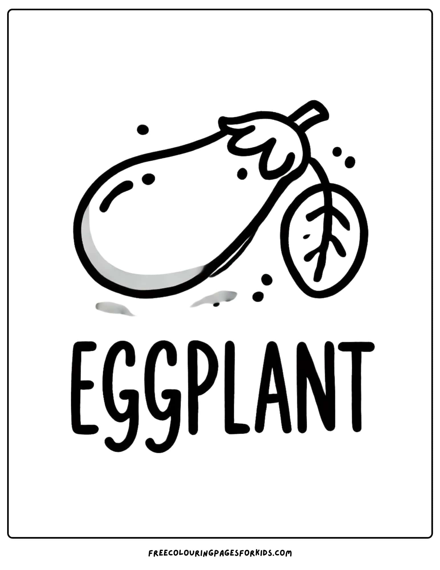 vegetable eggplant coloring page