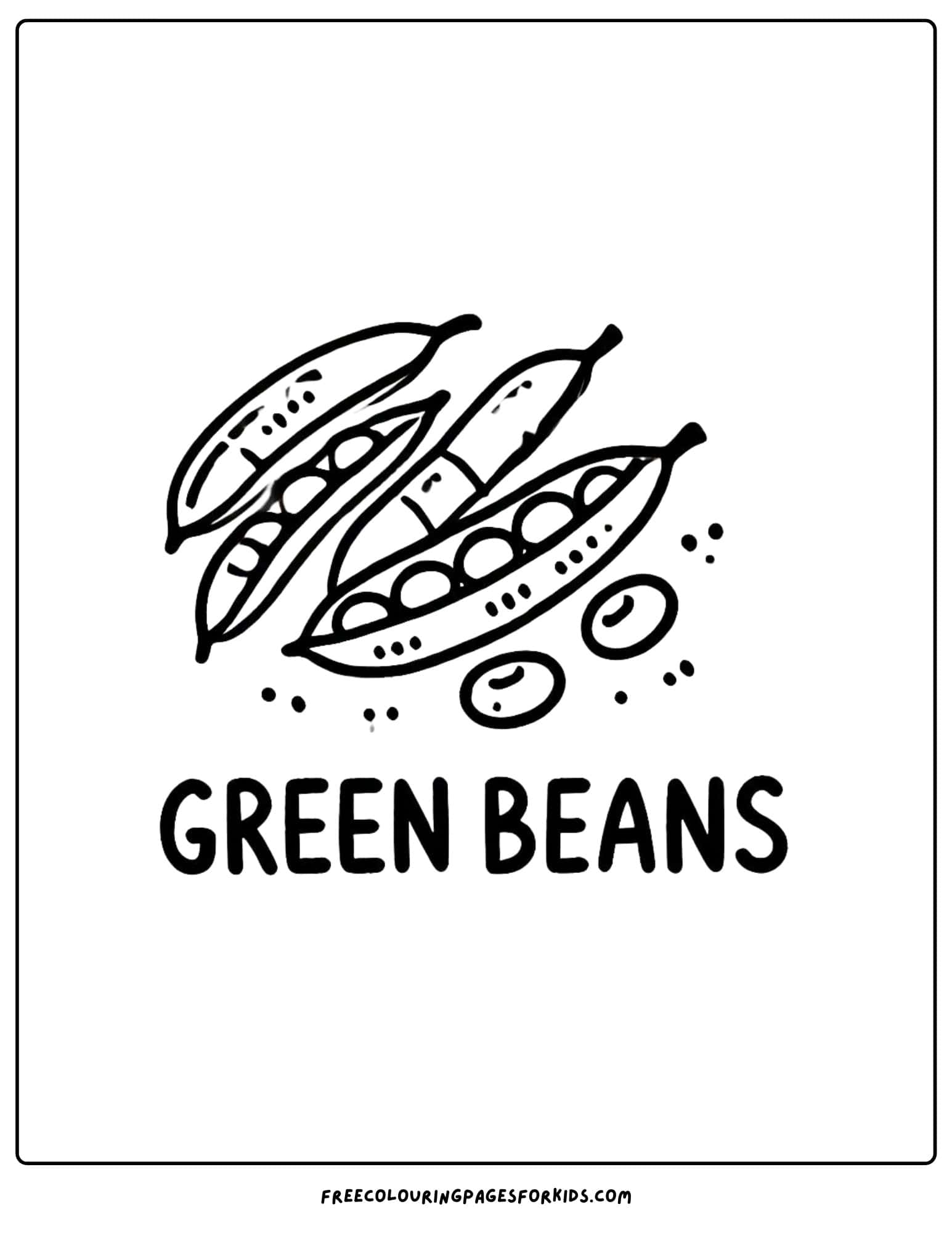 vegetable green beans coloring page