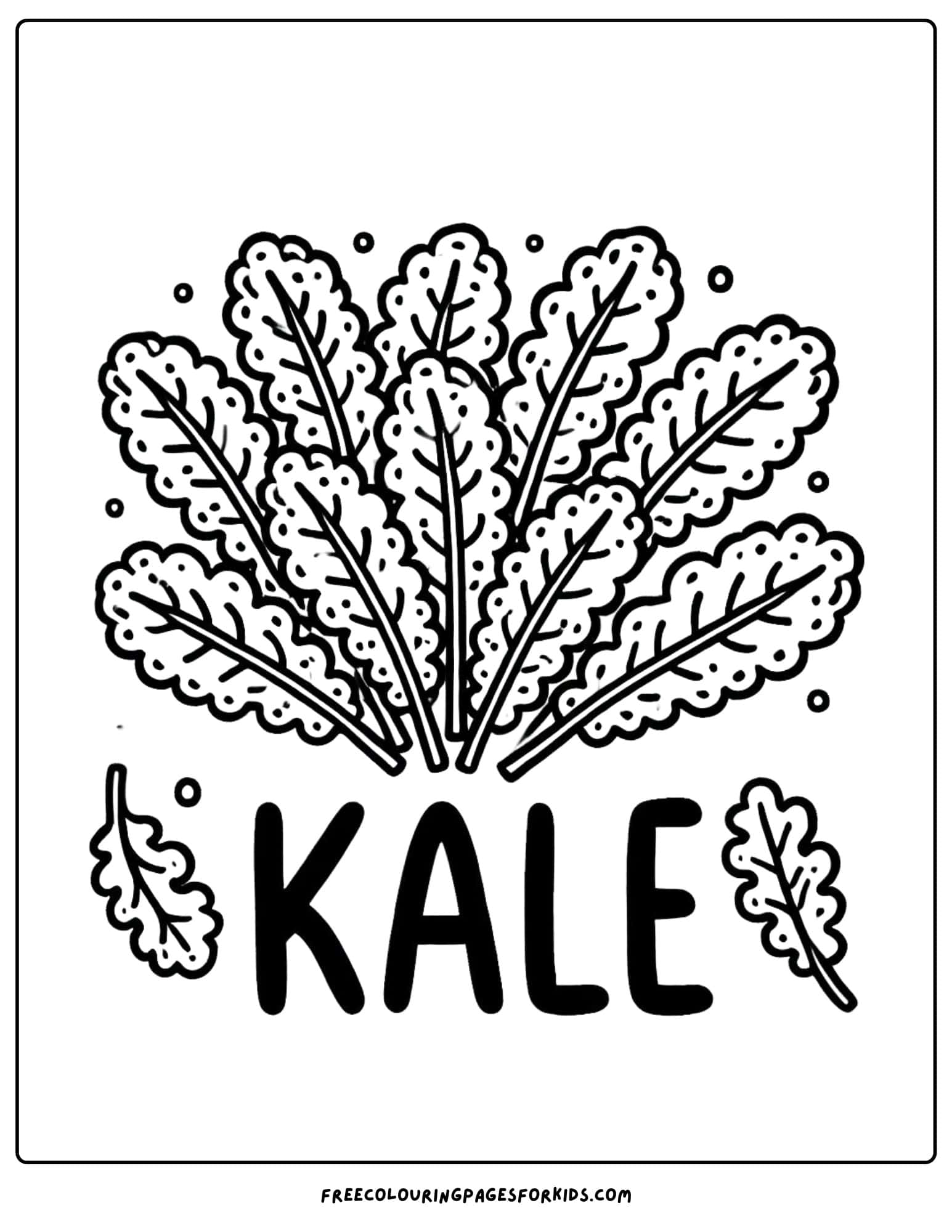 vegetable kale coloring page