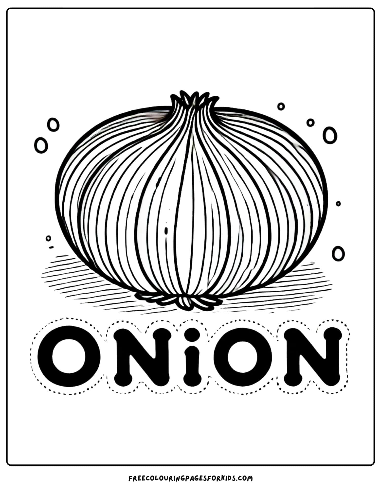 vegetable onion coloring page