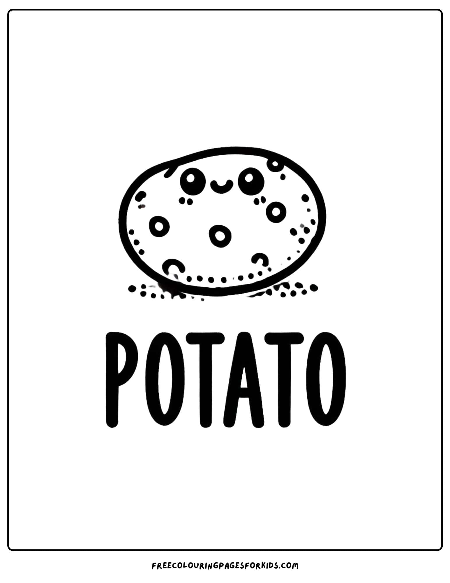 vegetable potato coloring page