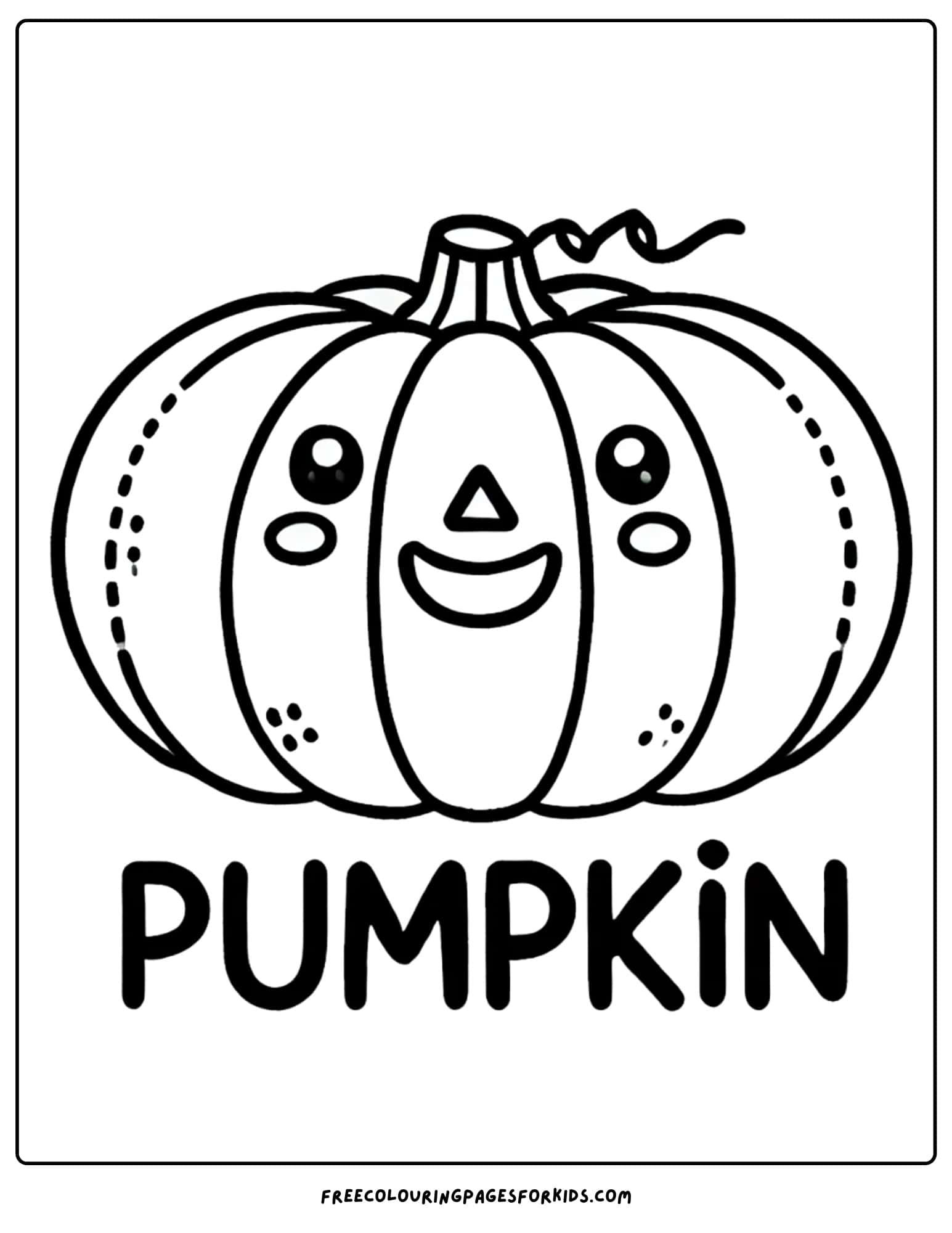 vegetable pumpkin coloring page