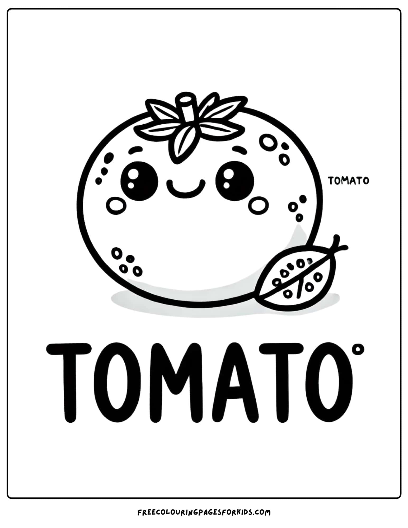 vegetable tomato coloring page