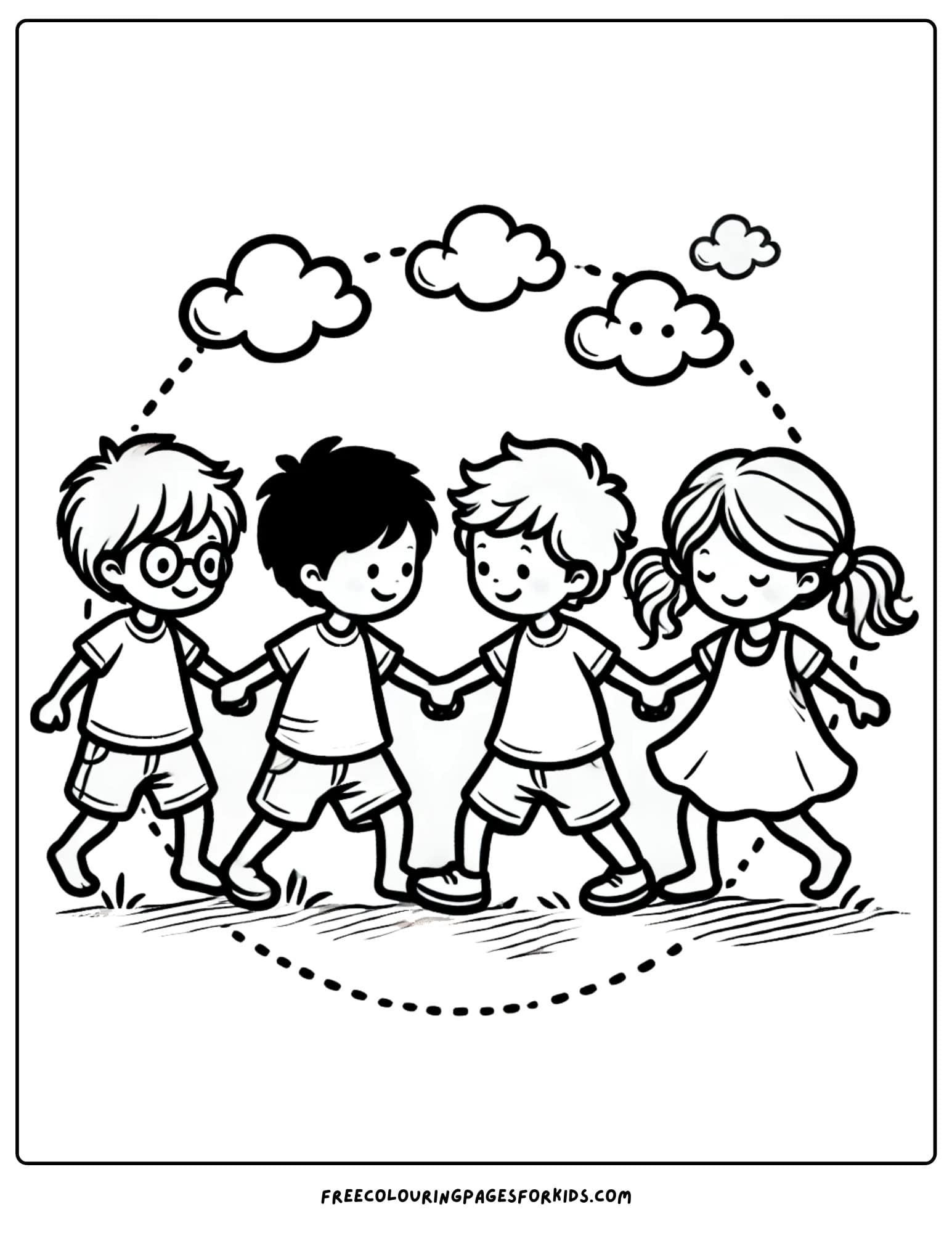 back to school friendship and fun coloring page