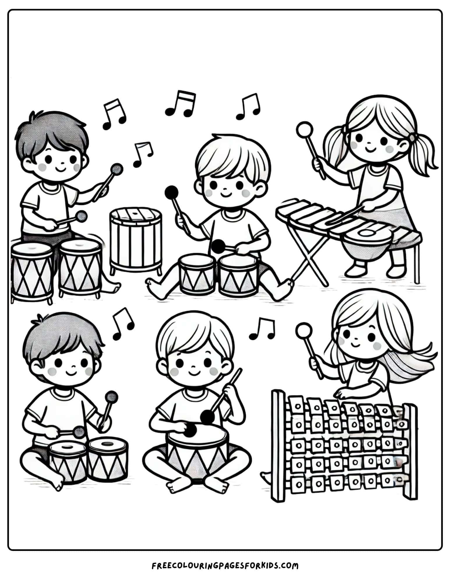 back to school music class coloring page