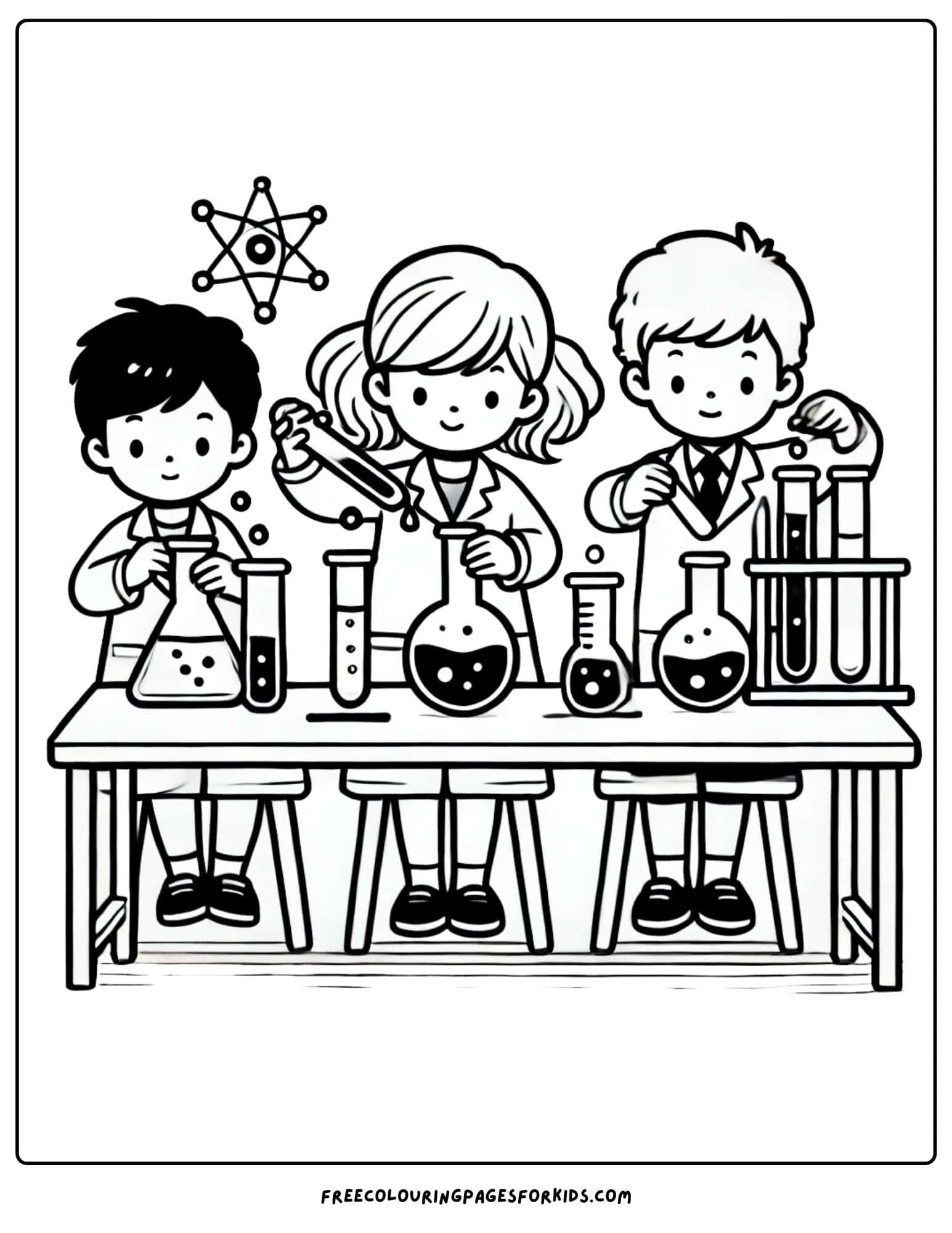 back to school science experiment coloring page